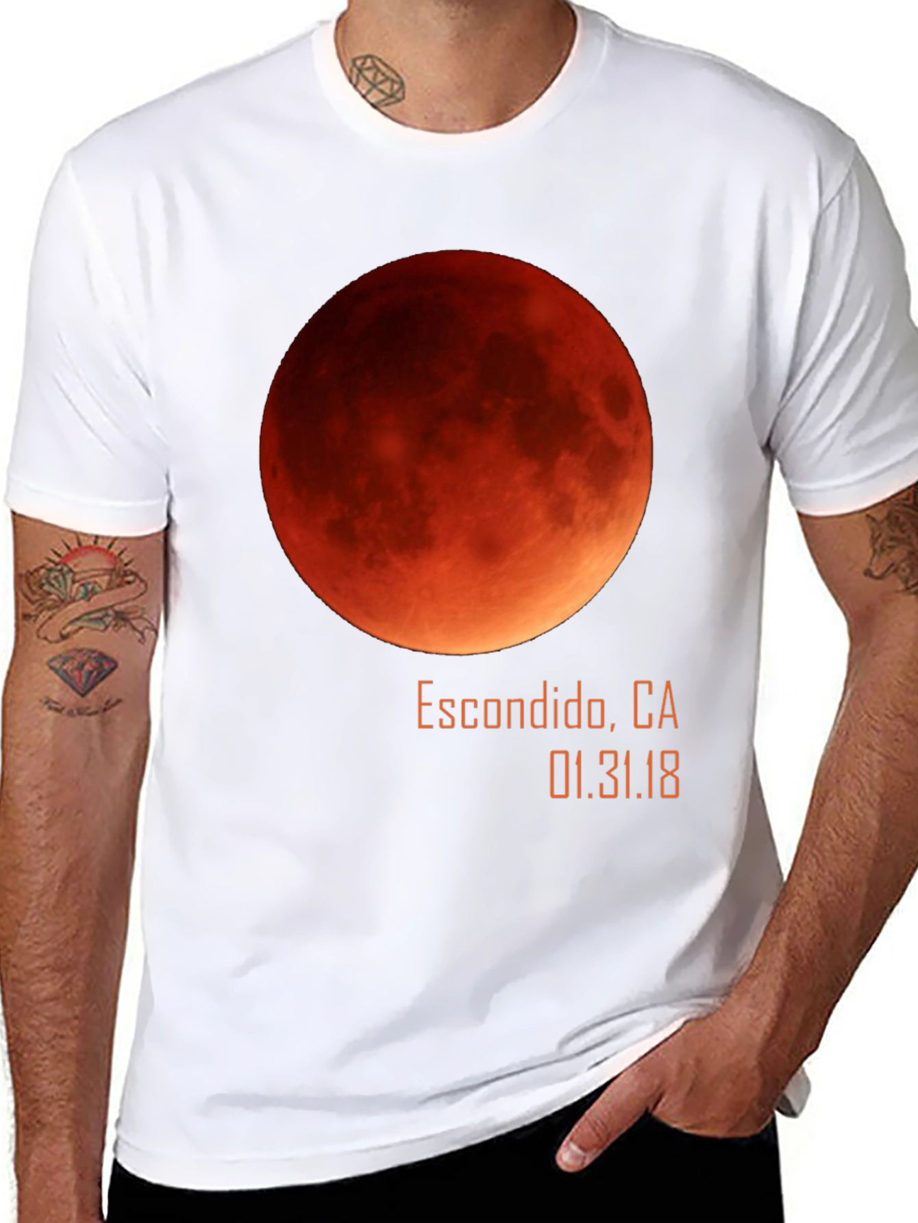 Blood Moon Lunar Eclipse Escondido CA T-Shirt