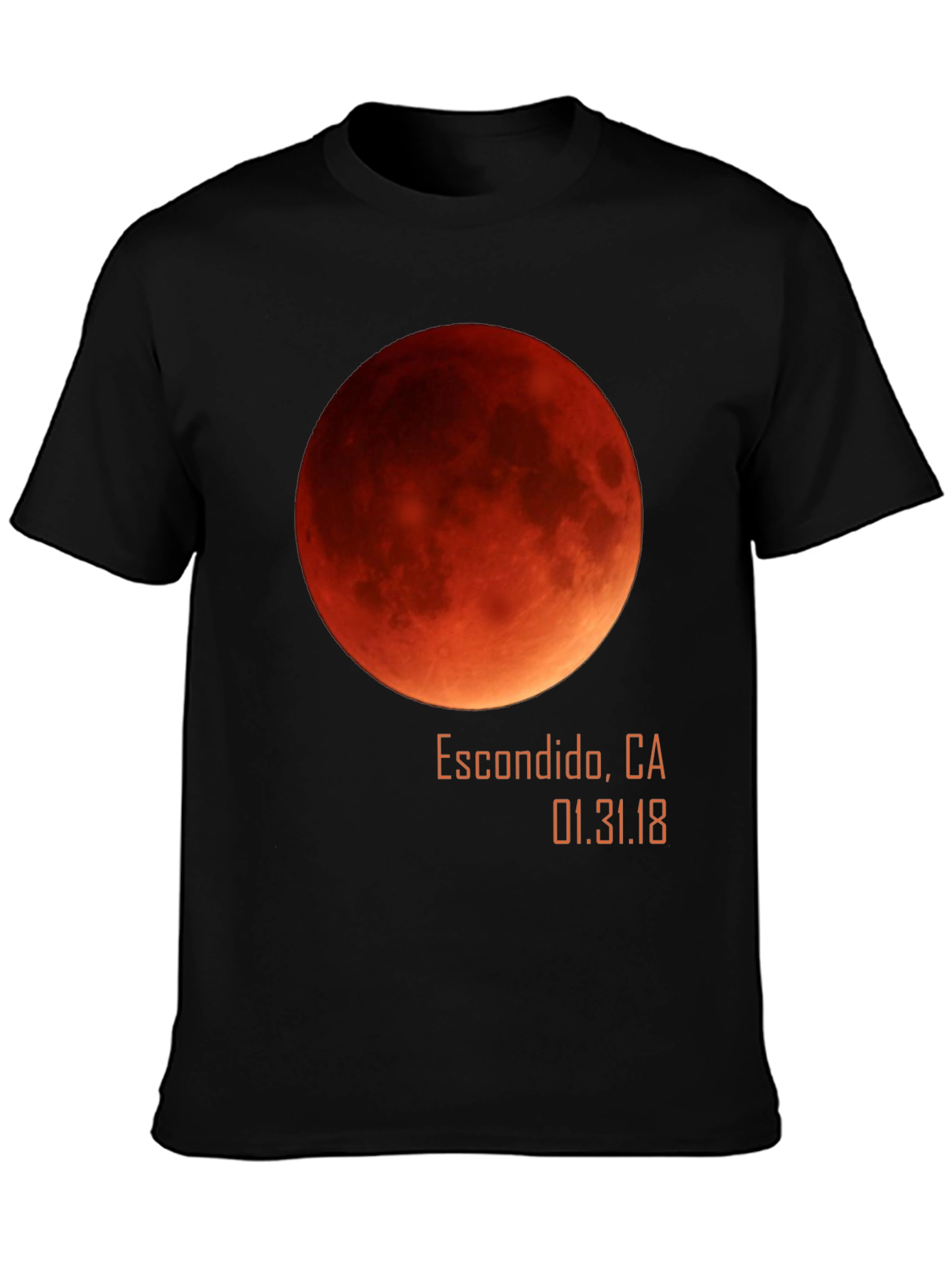 Blood Moon Lunar Eclipse Escondido CA T-Shirt