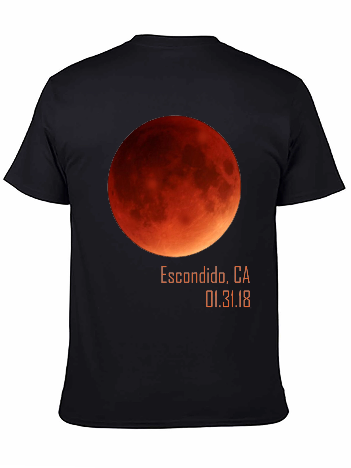 Blood Moon Lunar Eclipse Escondido CA T-Shirt