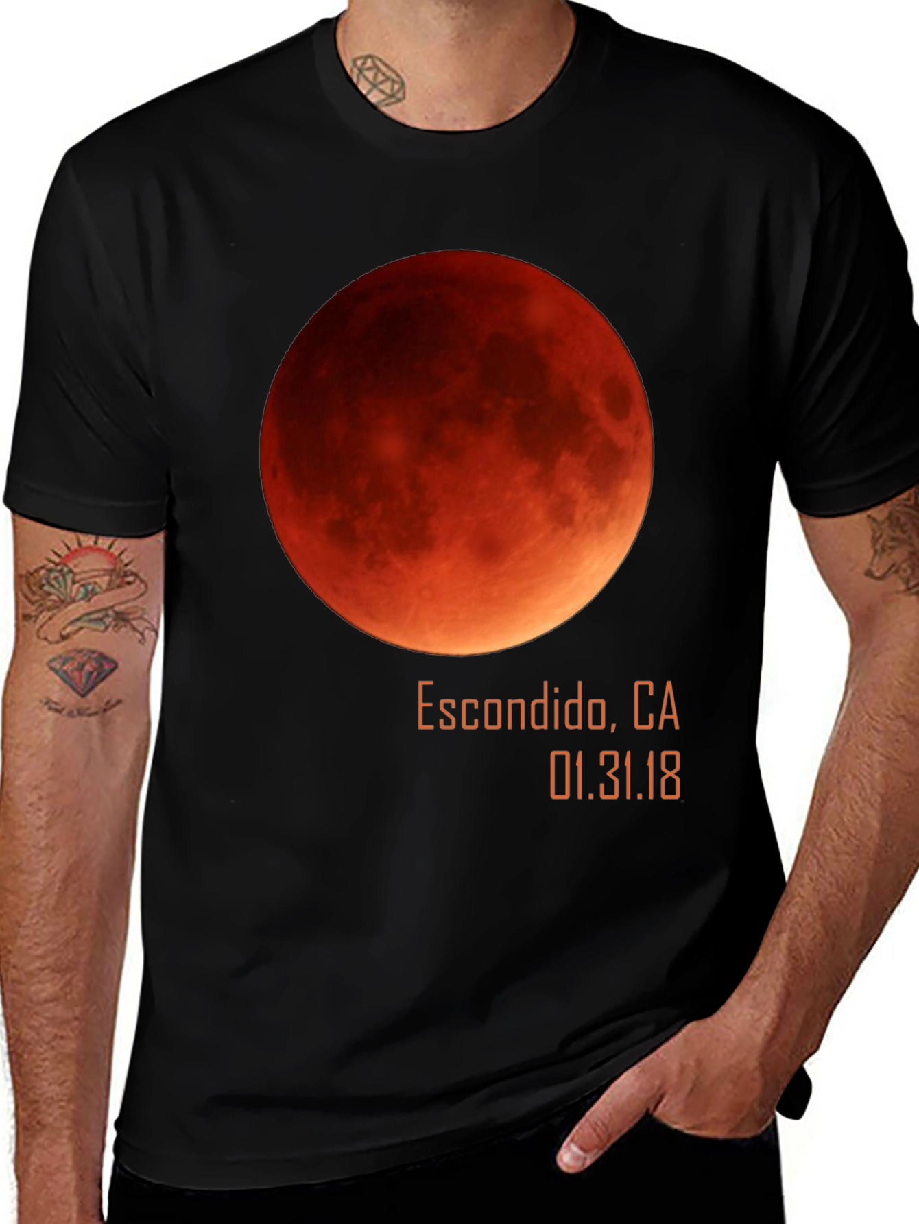 Blood Moon Lunar Eclipse Escondido CA T-Shirt
