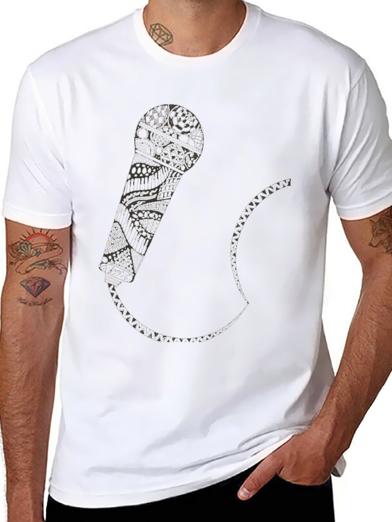 Graphic Microphone T-Shirt