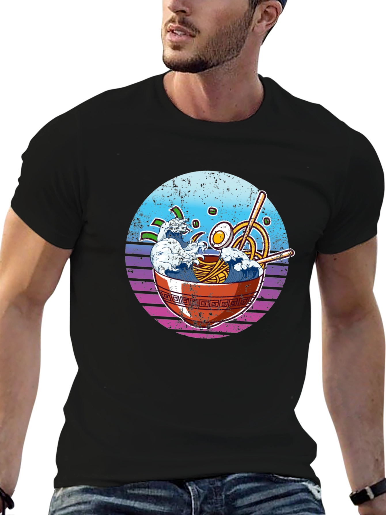 Ramen Wave T-Shirt - Unique Graphic Tee
