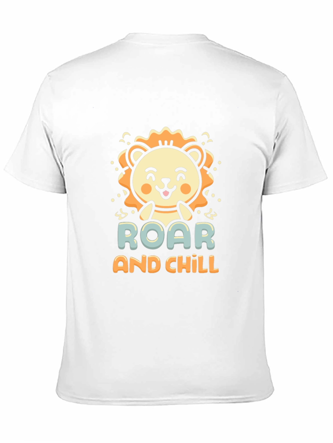 Roar and Chill Lion Graphic Black T-Shirt