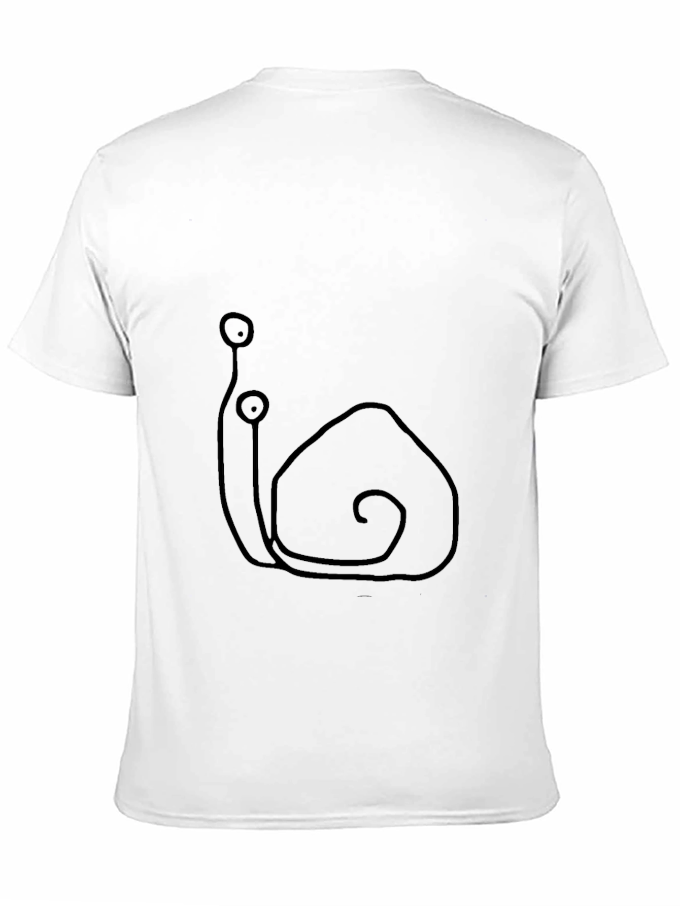 Snail Graphic Print Black T-Shirt