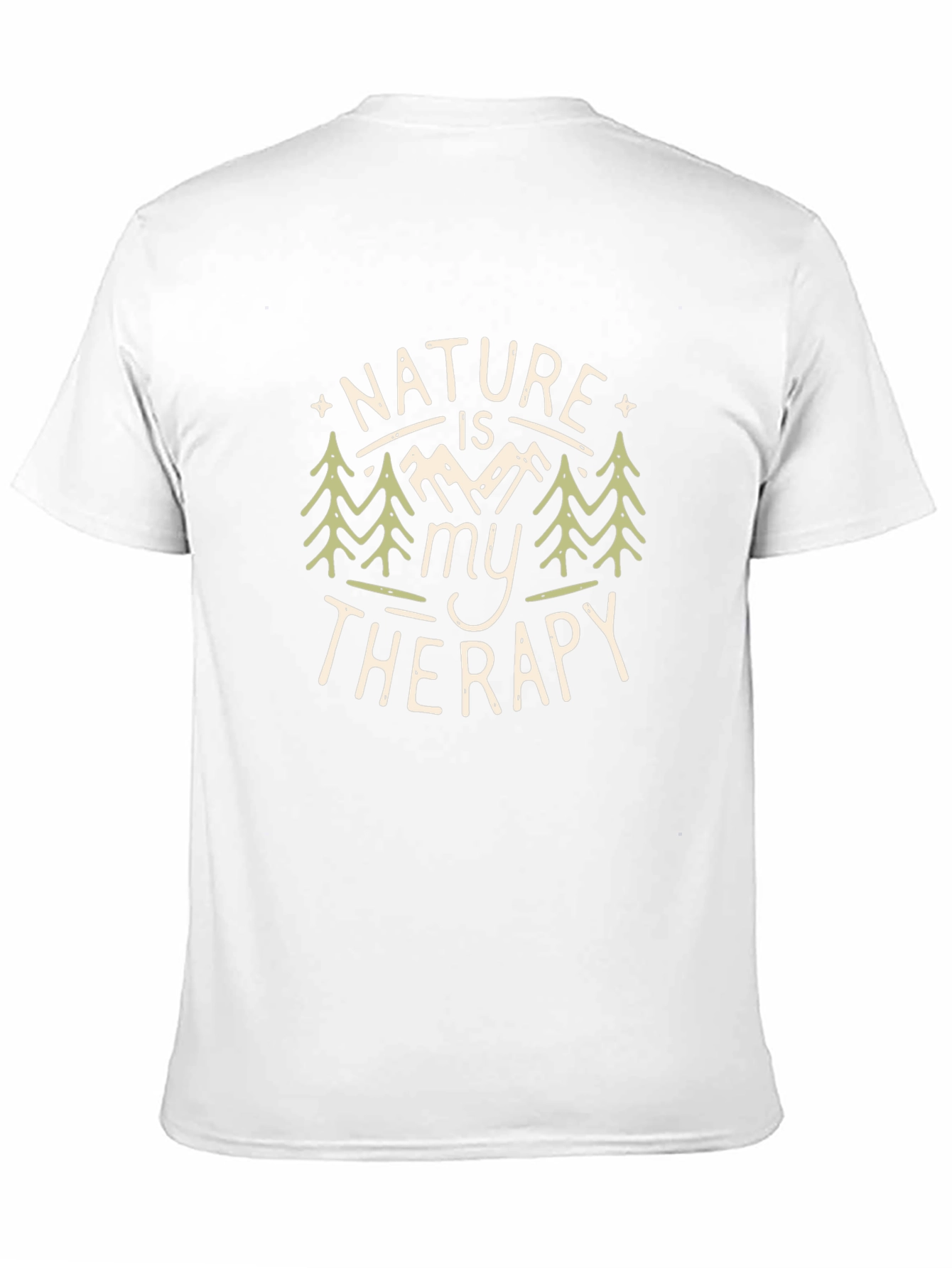 Nature is My Therapy Graphic Tee - Black