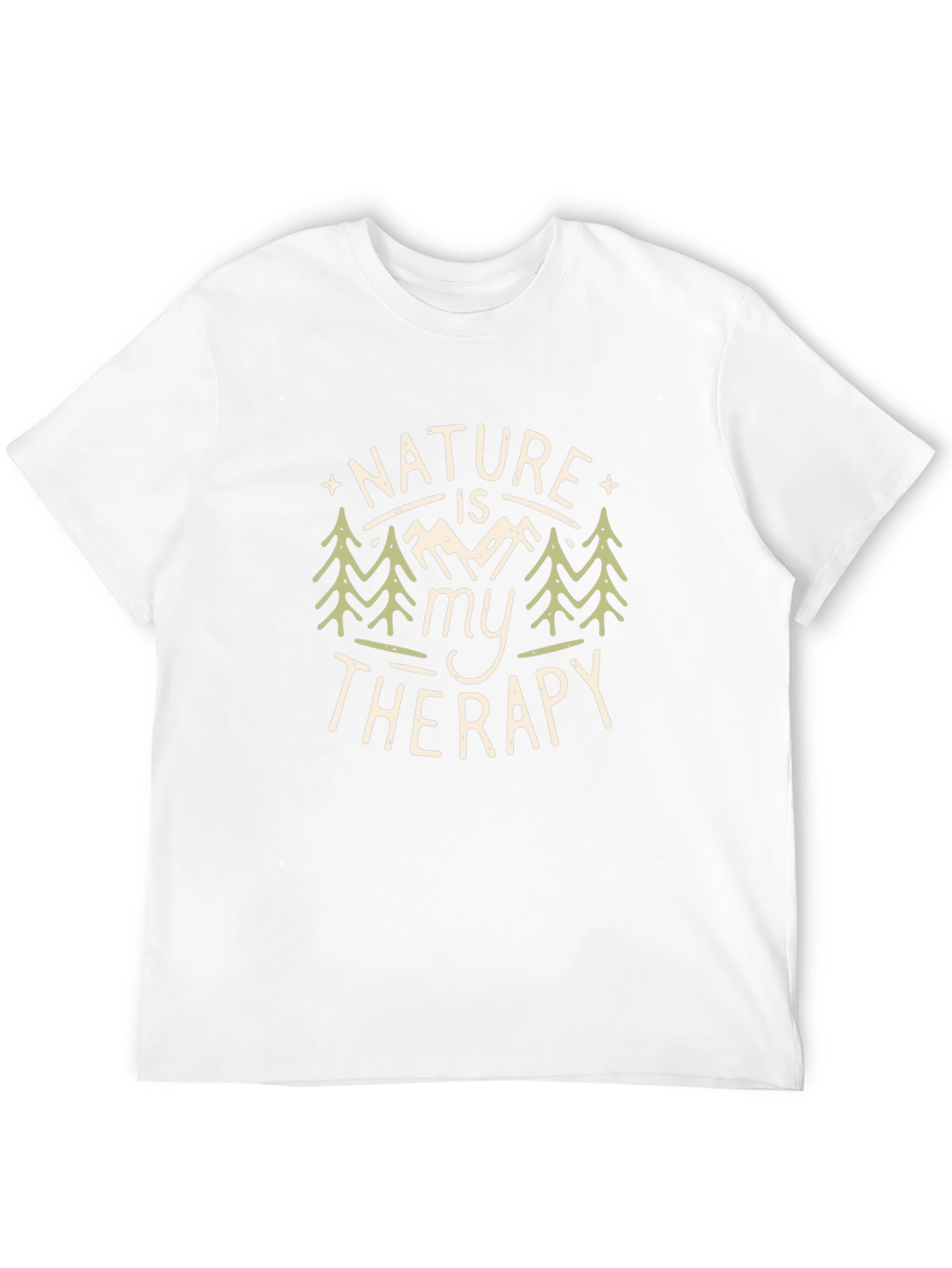 Nature is My Therapy Graphic Tee - Black
