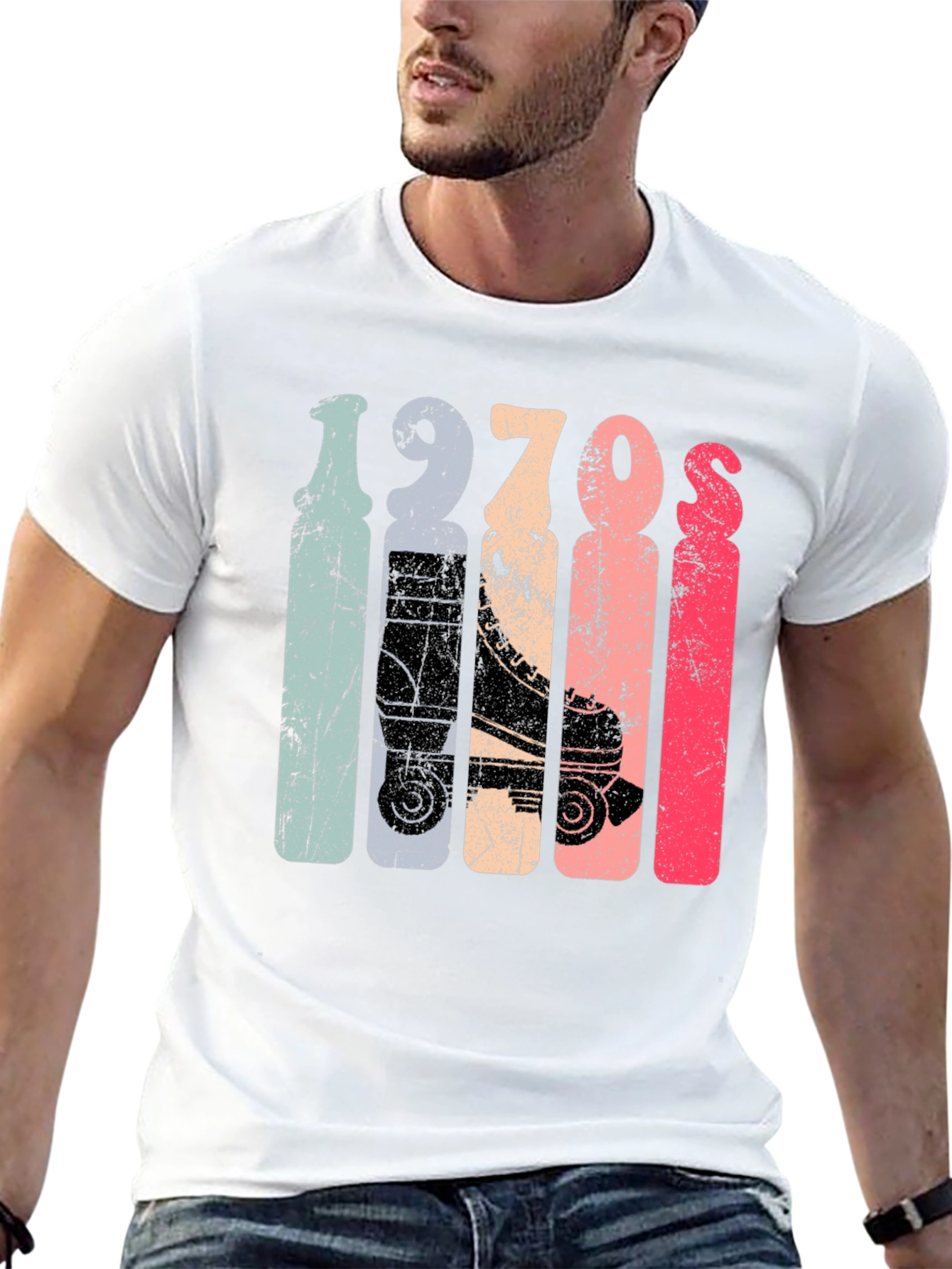 Retro 1970s Roller Skate T-Shirt