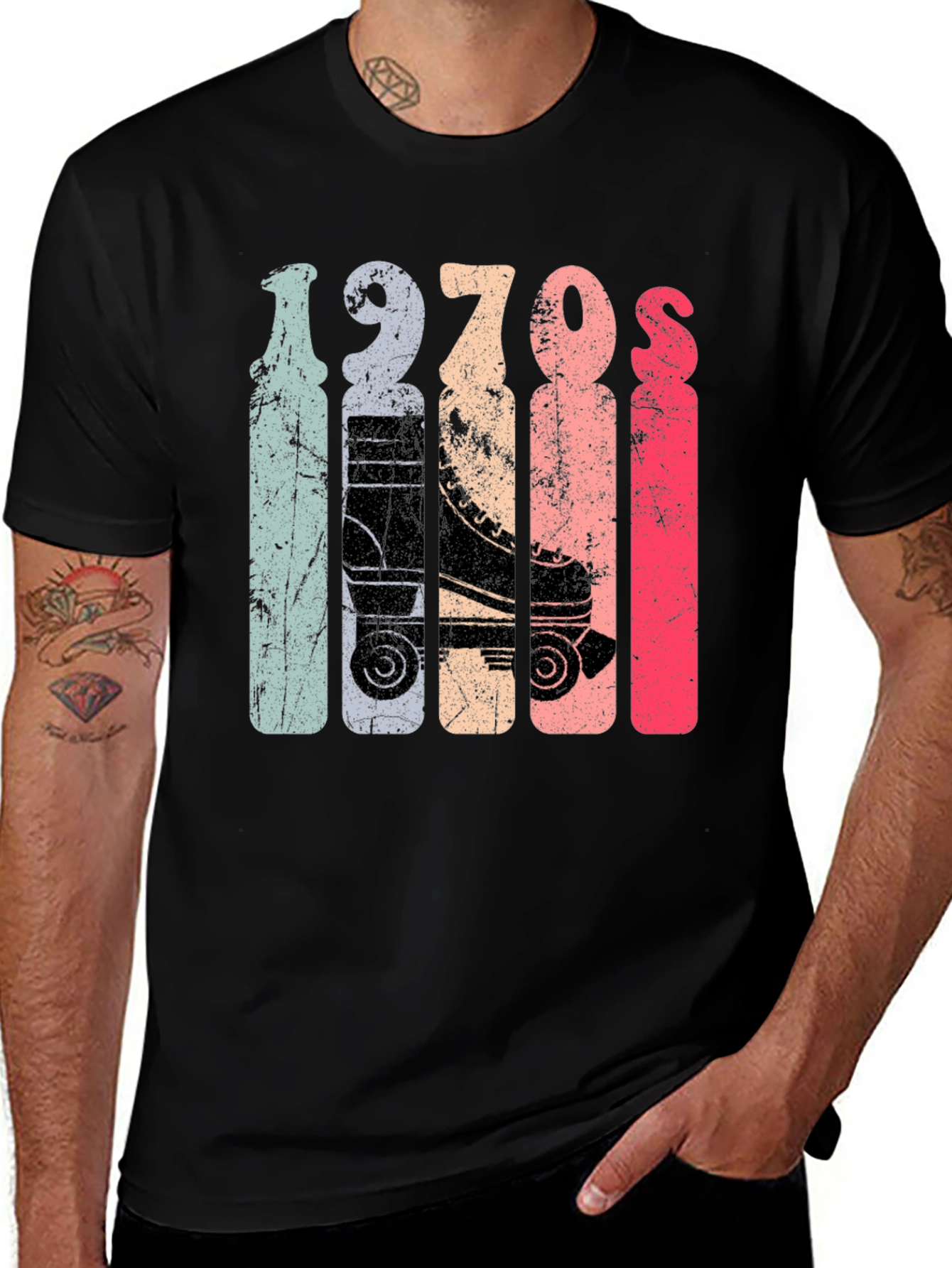 Retro 1970s Roller Skate T-Shirt