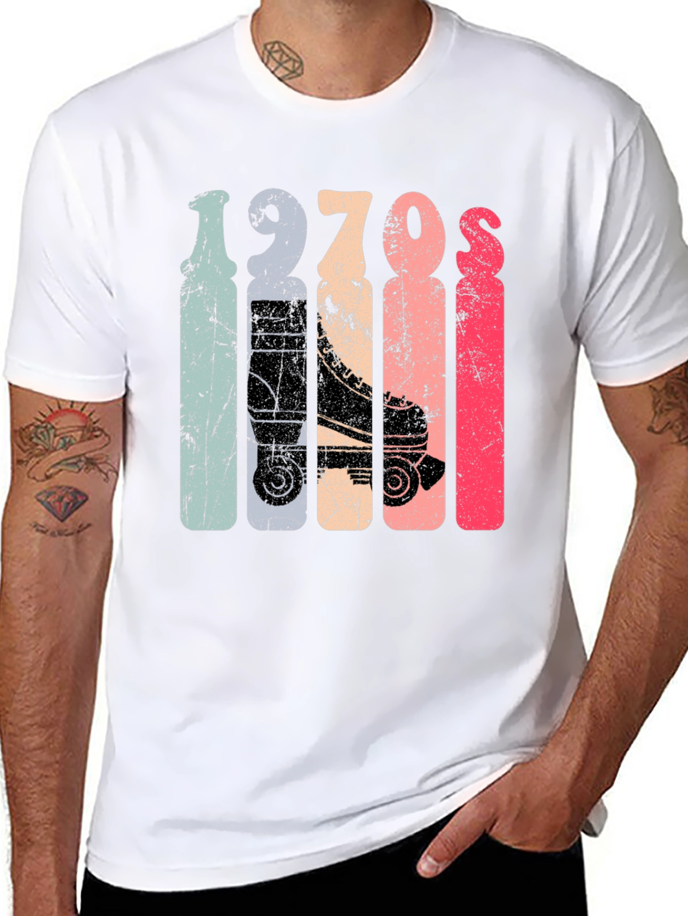 Retro 1970s Roller Skate T-Shirt