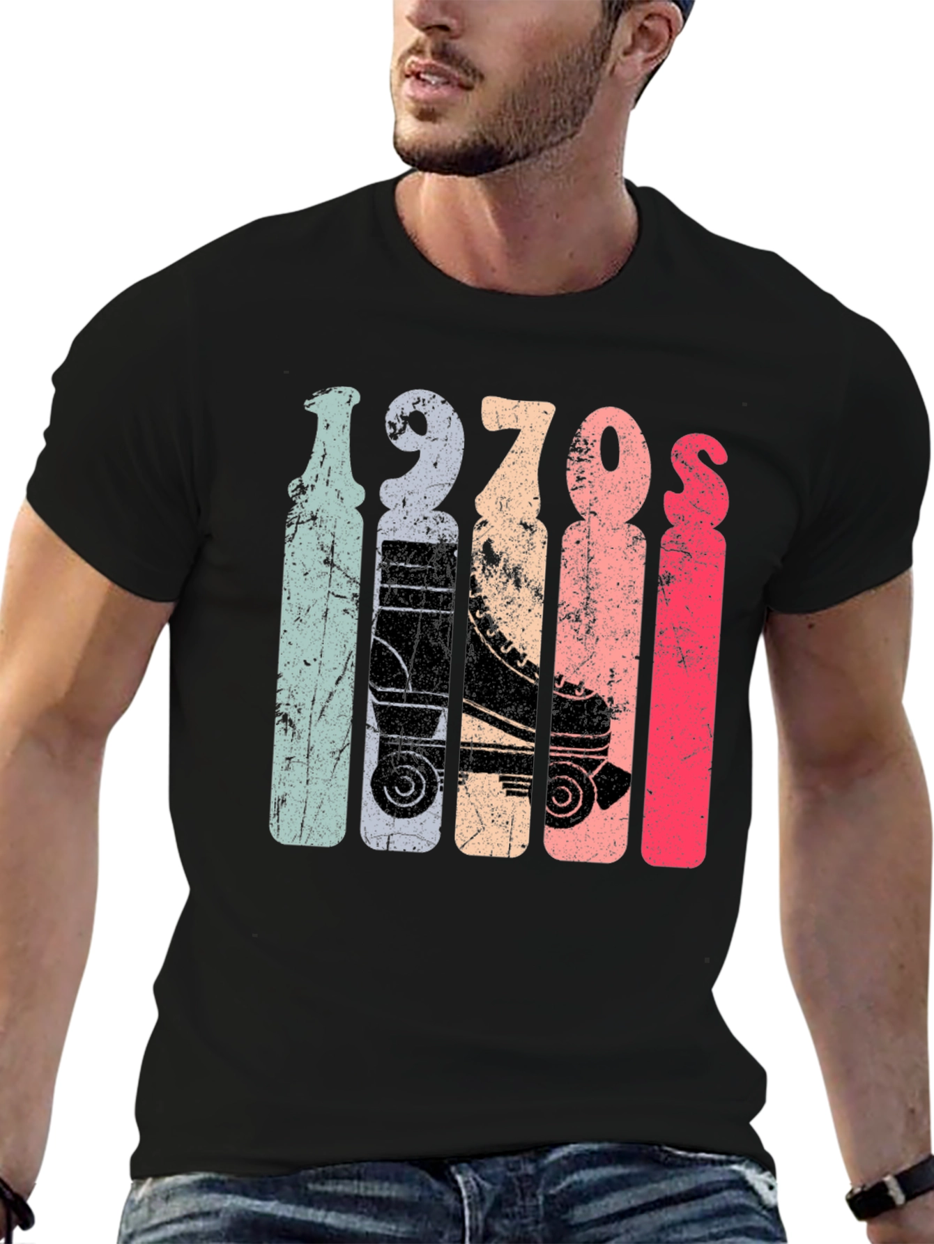 Retro 1970s Roller Skate T-Shirt