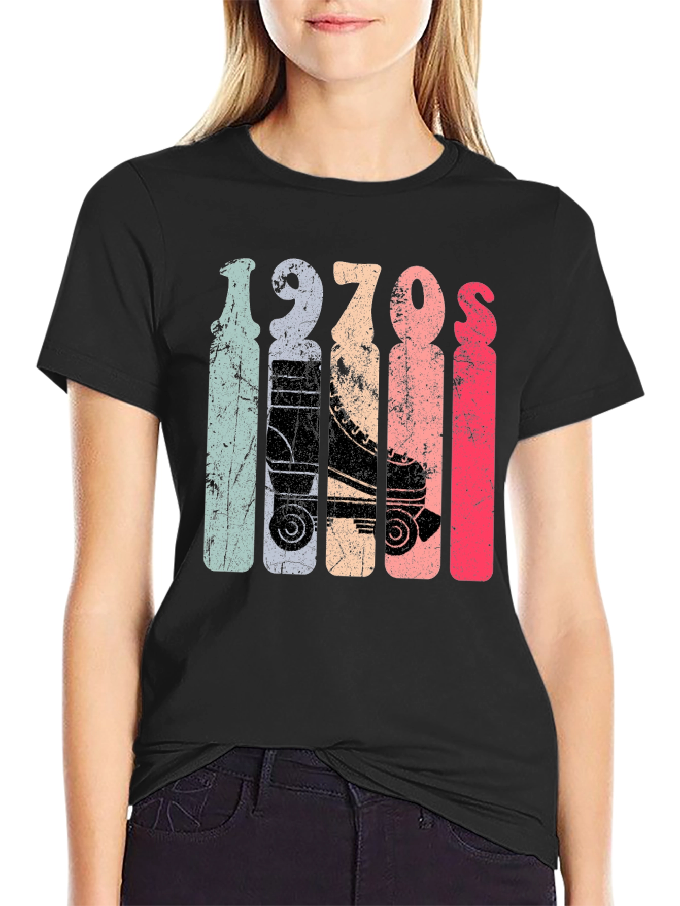 Retro 1970s Roller Skate T-Shirt