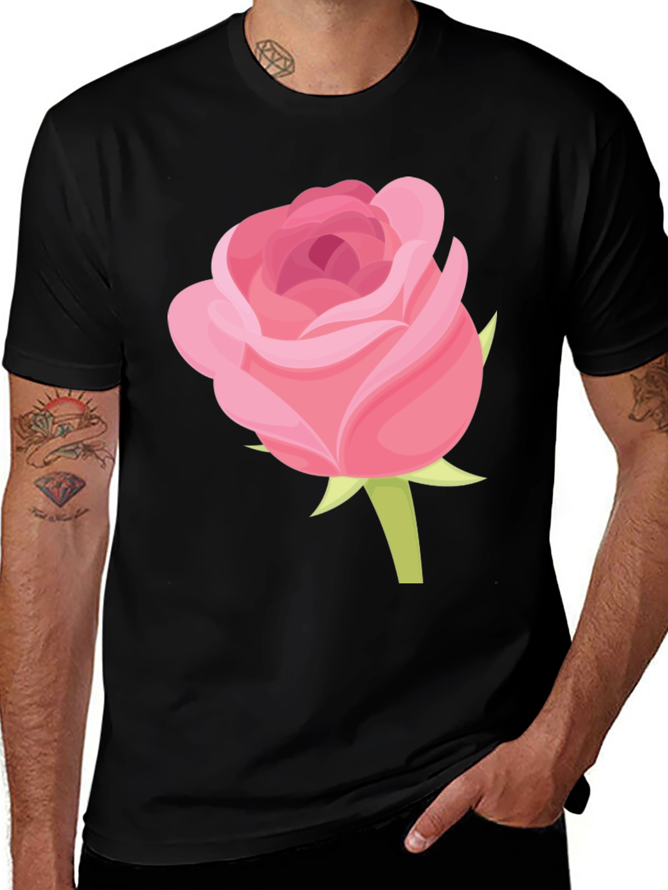 Rose Graphic Tee - Stylish Casual Wear