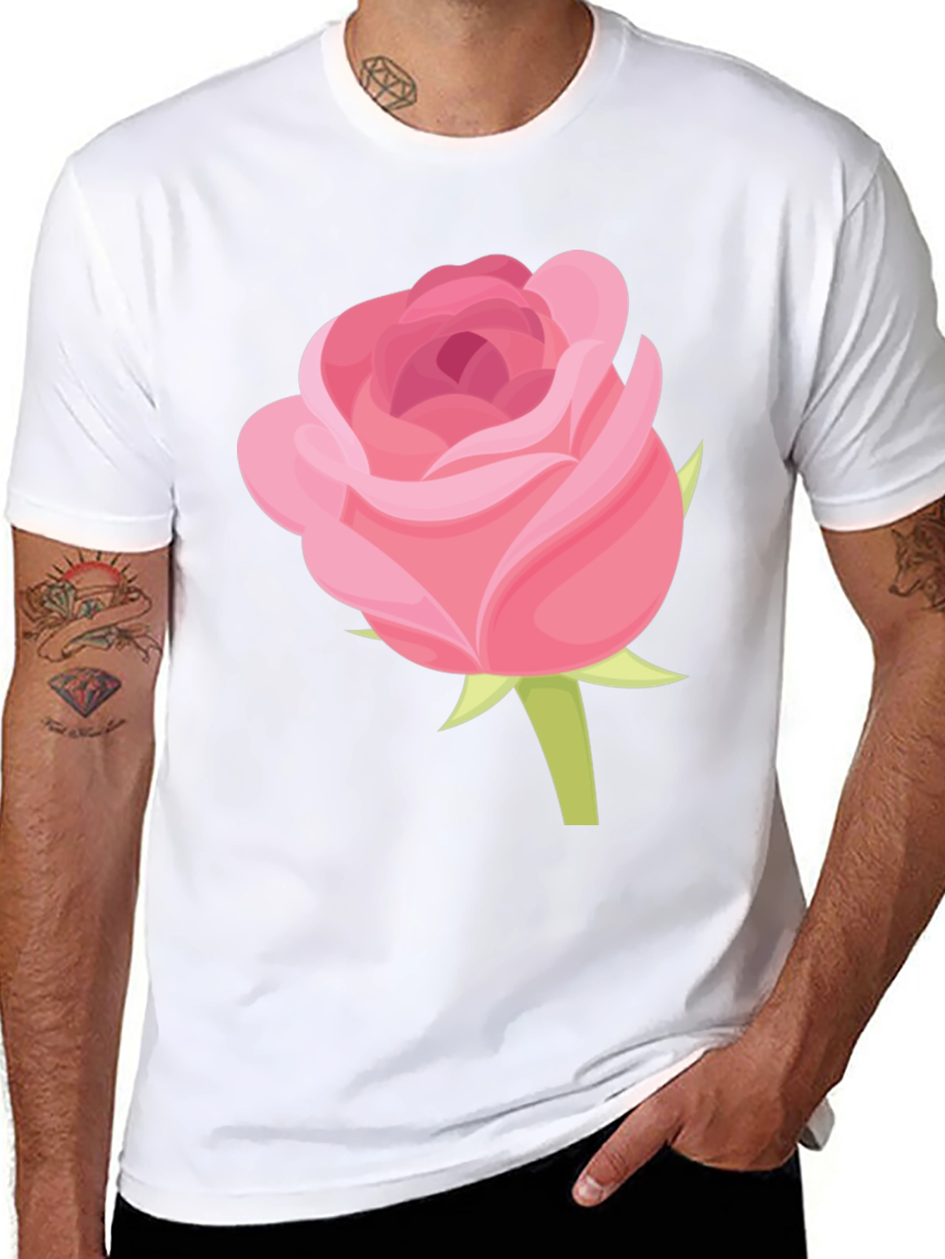 Rose Graphic Tee - Stylish Casual Wear