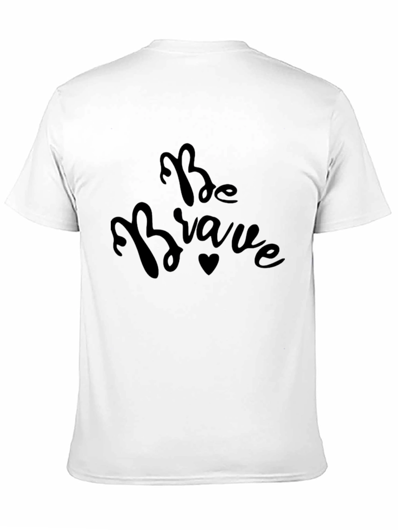 Be Brave Graphic Tee - Black Crewneck T-Shirt