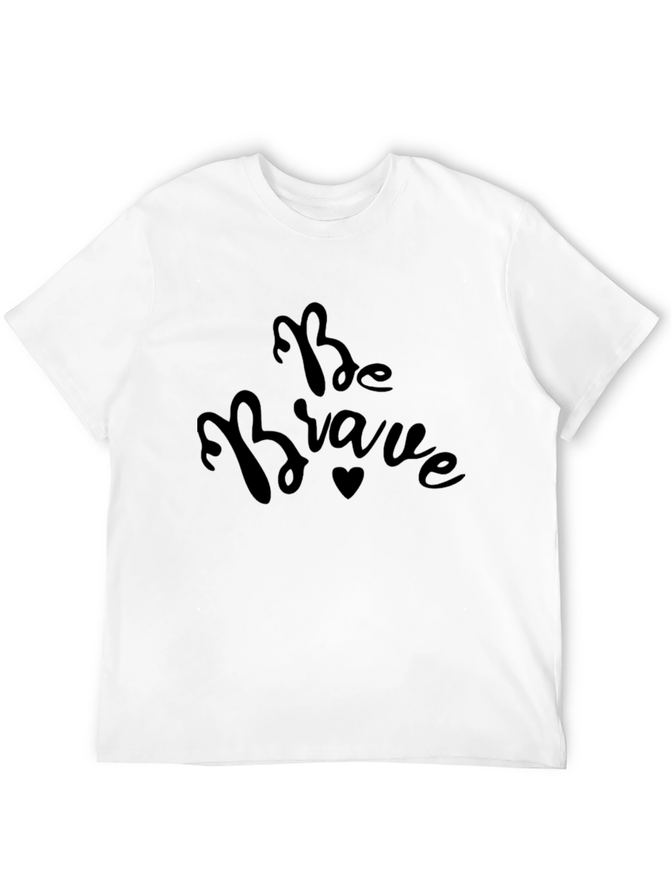 Be Brave Graphic Tee - Black Crewneck T-Shirt