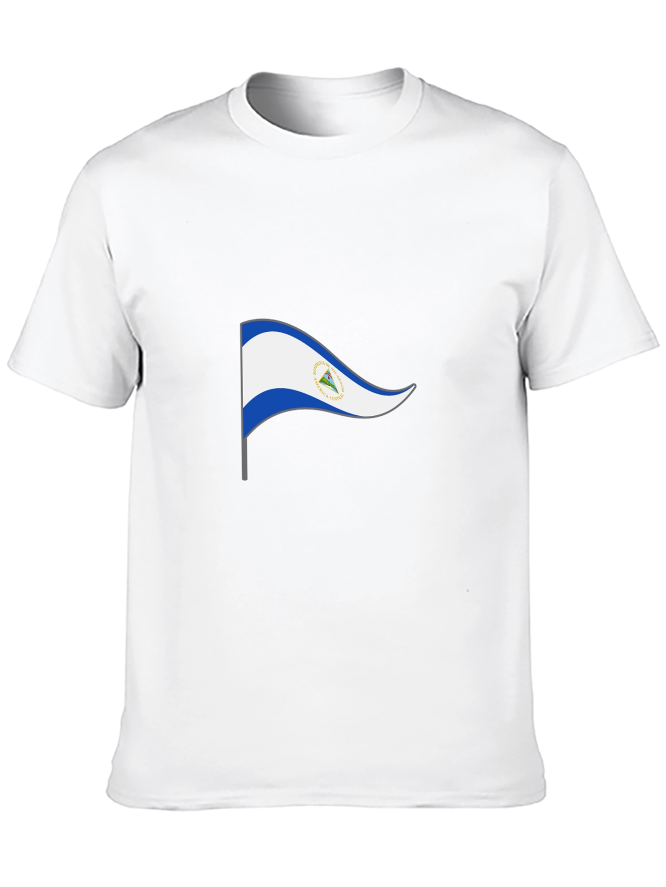 Nicaragua Flag Graphic Black T-Shirt