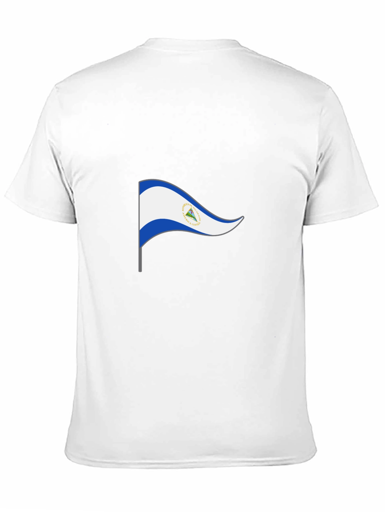 Nicaragua Flag Graphic Black T-Shirt
