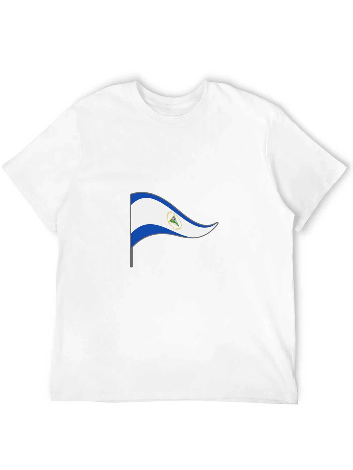 Nicaragua Flag Graphic Black T-Shirt