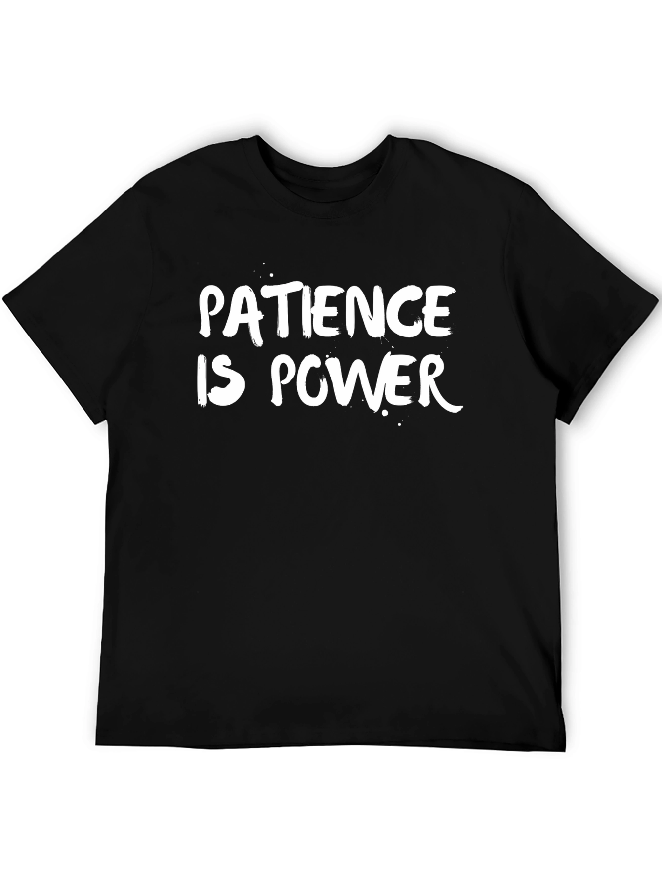 Patience Is Power Black Graphic Tee Shirt