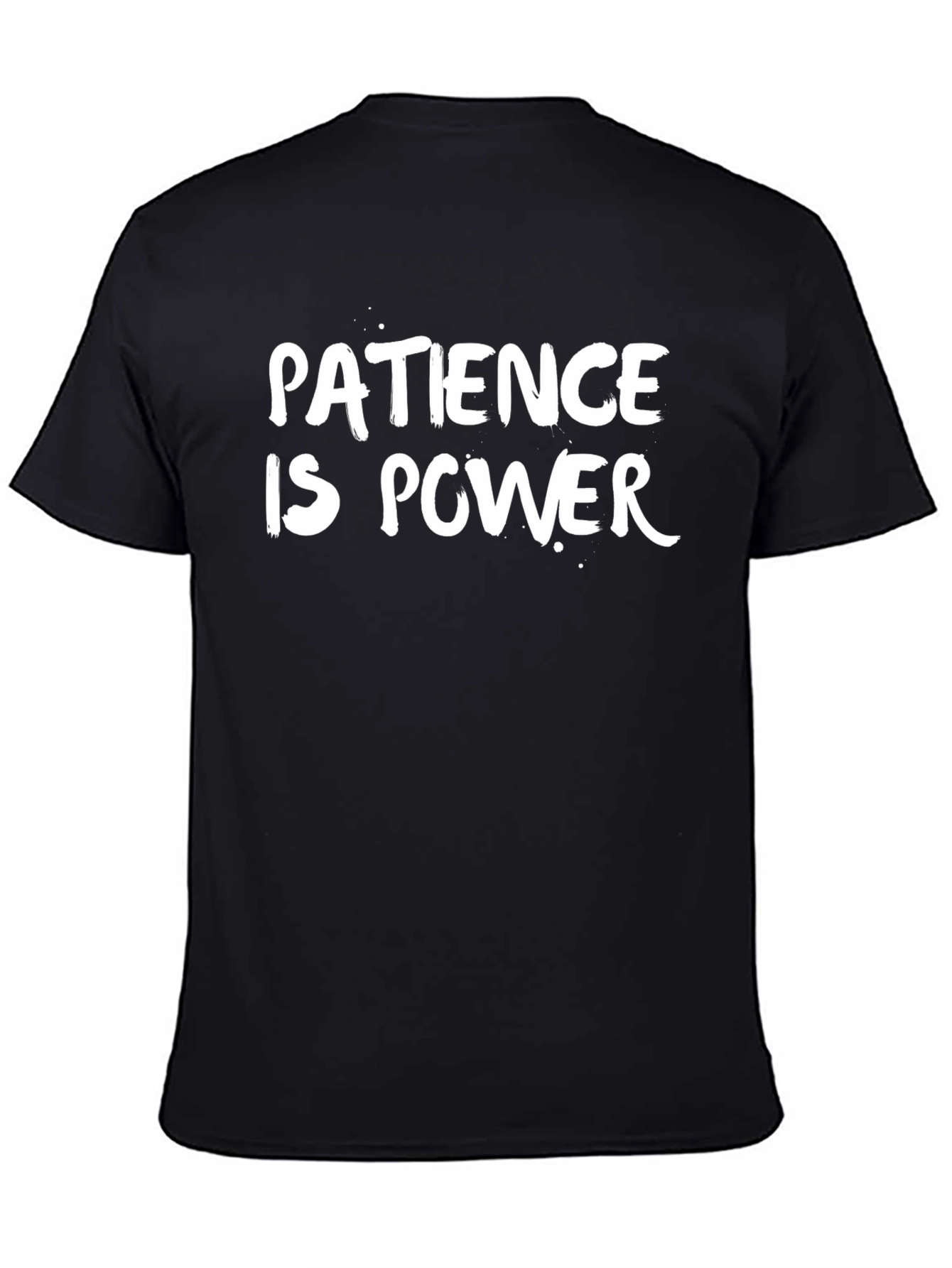 Patience Is Power Black Graphic Tee Shirt
