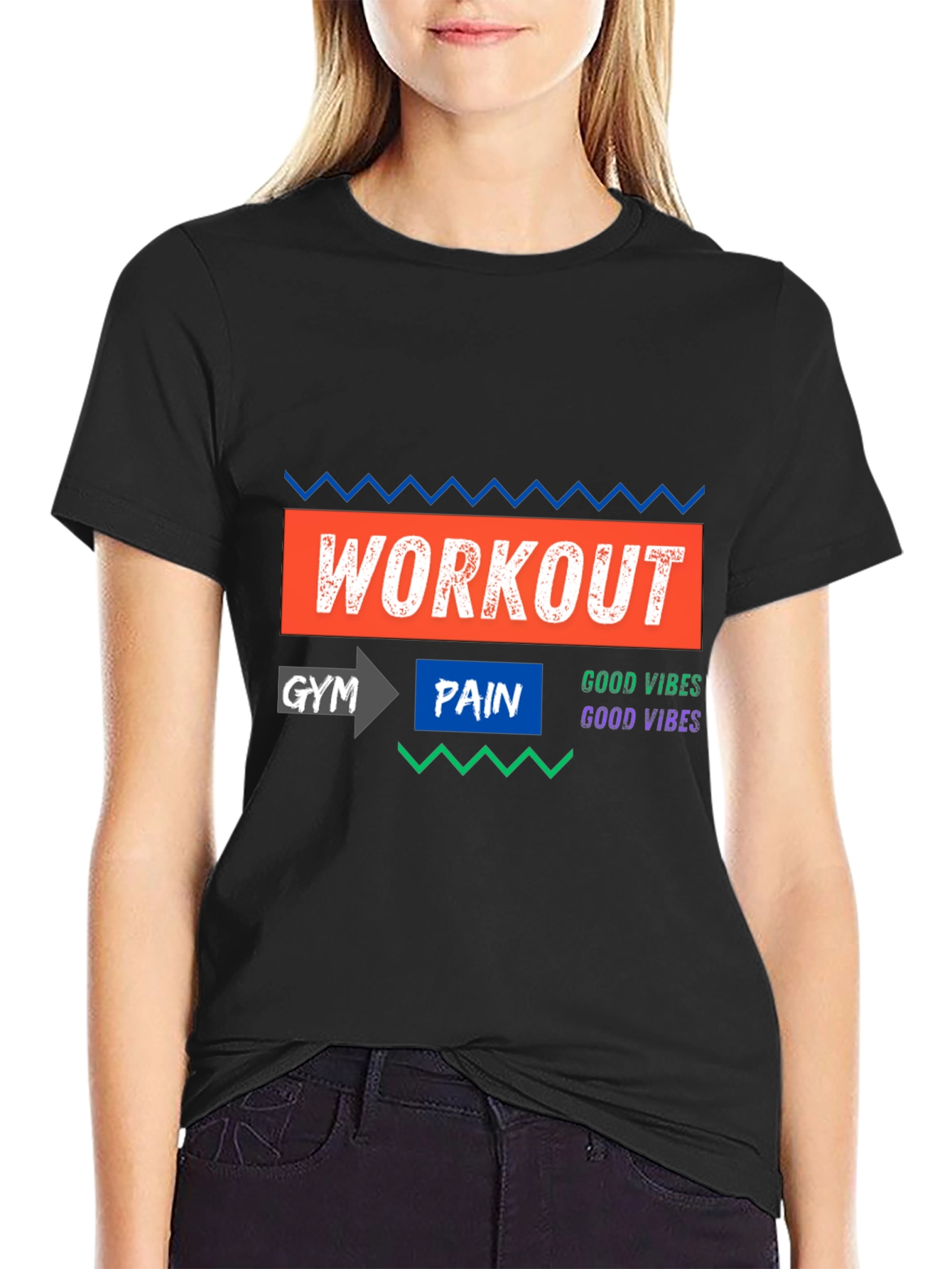 Workout Gym Pain Good Vibes T-Shirt