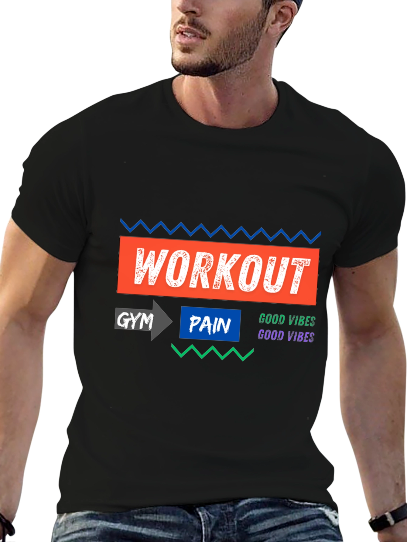 Workout Gym Pain Good Vibes T-Shirt