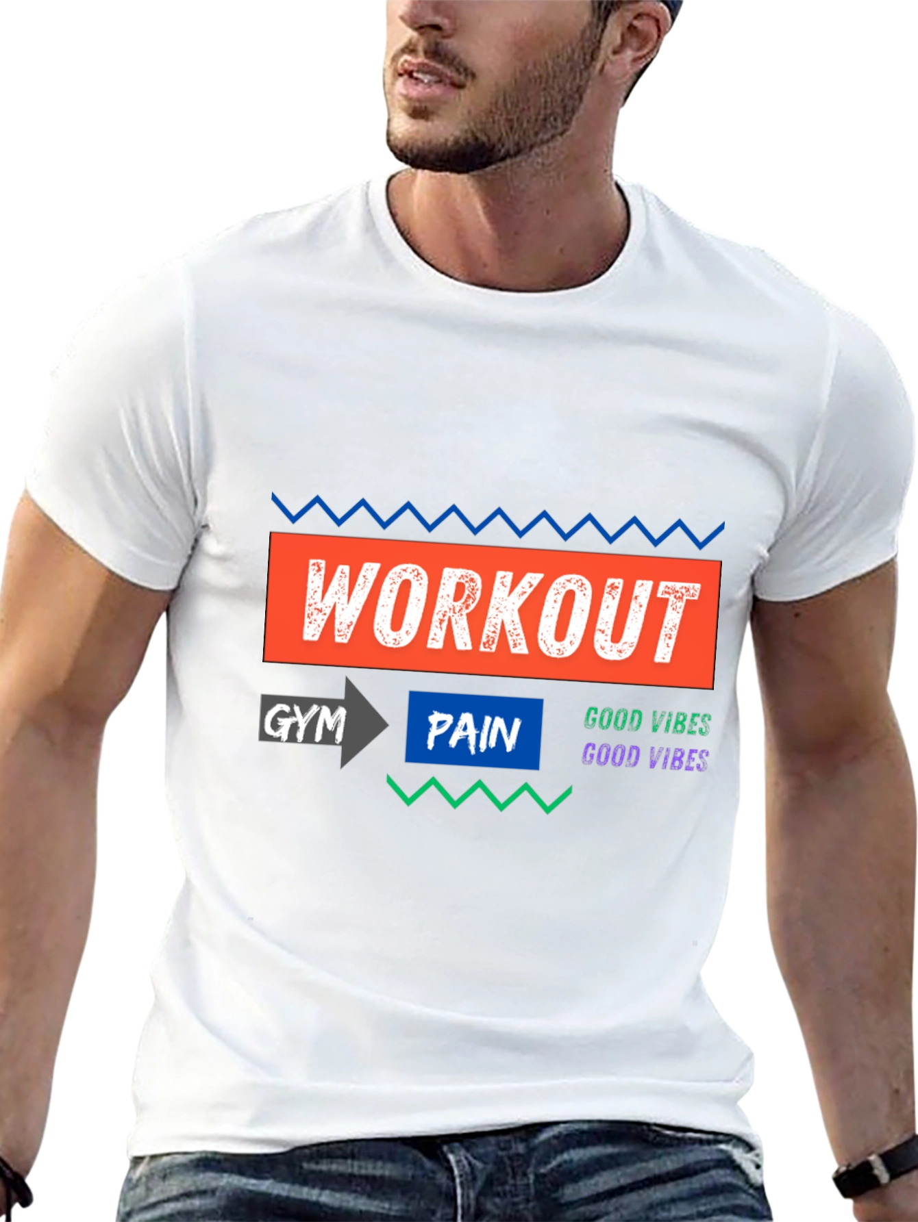 Workout Gym Pain Good Vibes T-Shirt