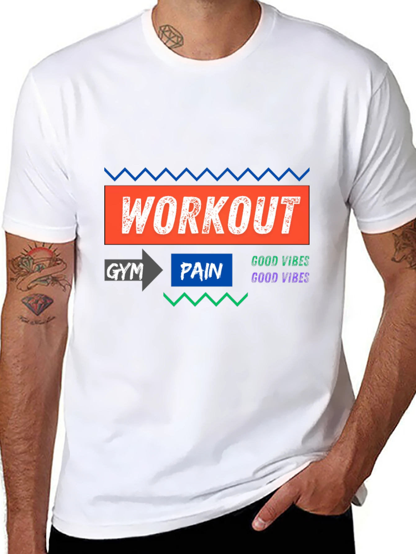 Workout Gym Pain Good Vibes T-Shirt