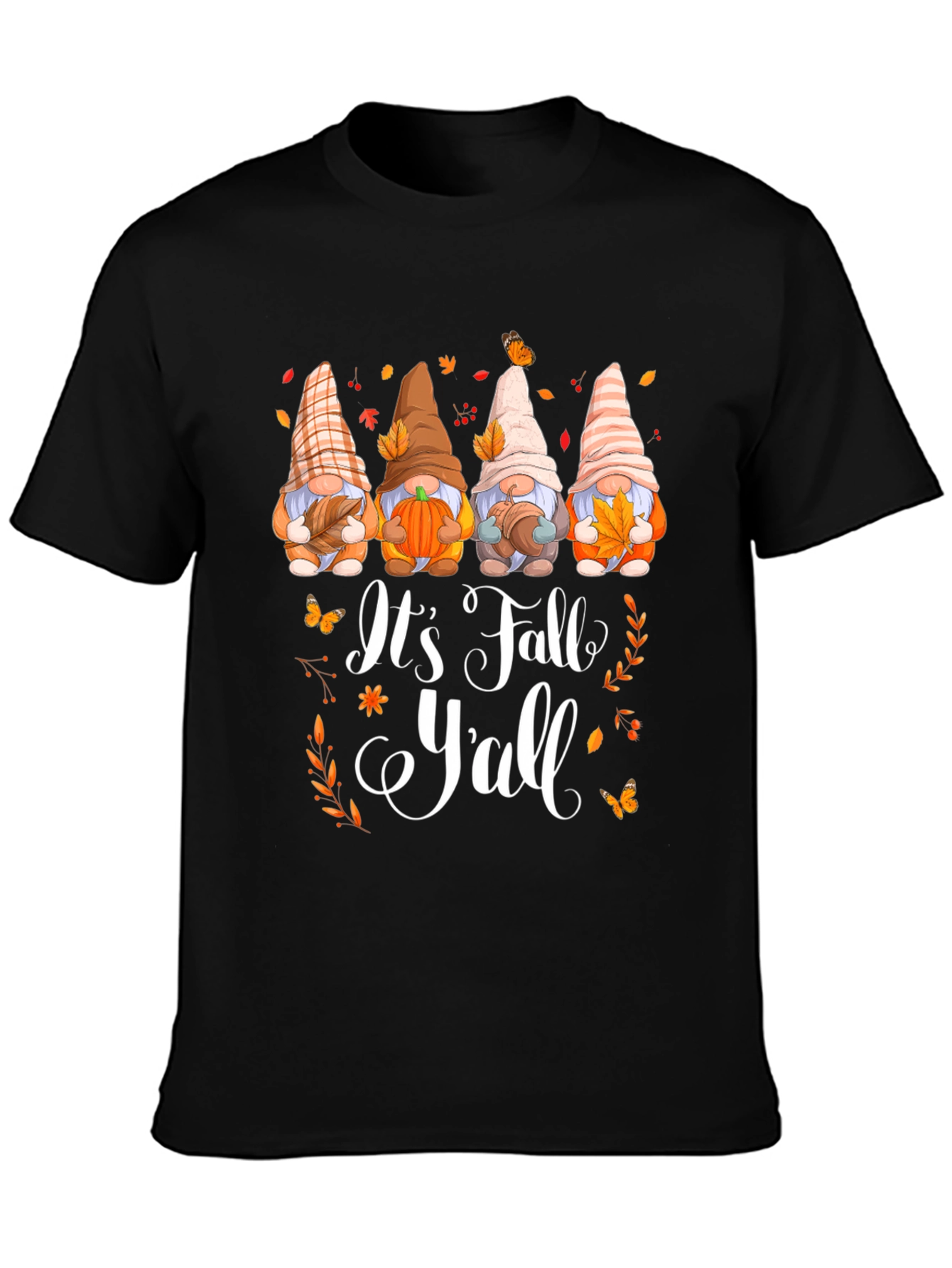 Its Fall Yall Gnomes Graphic T-Shirt