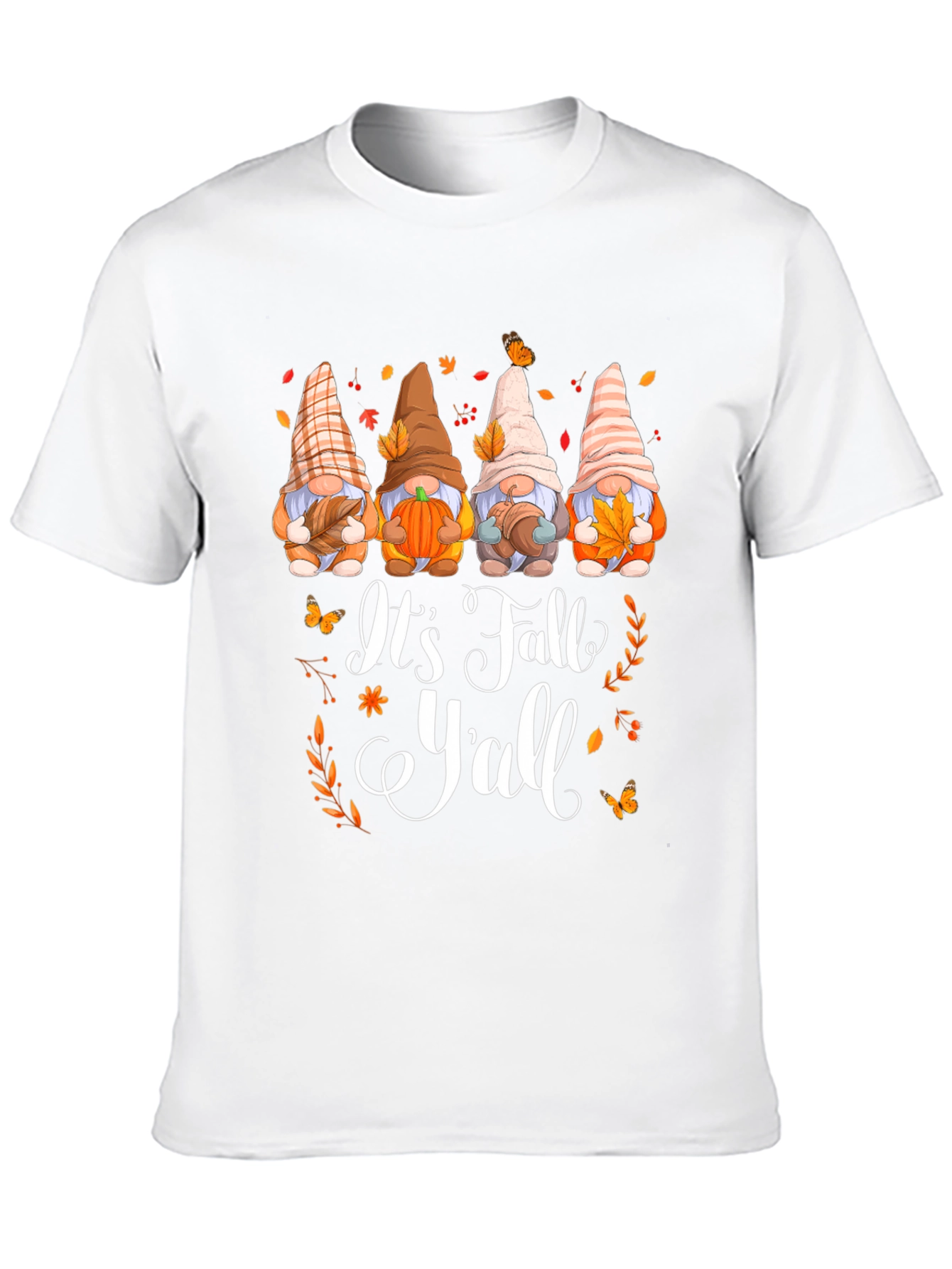 Its Fall Yall Gnomes Graphic T-Shirt