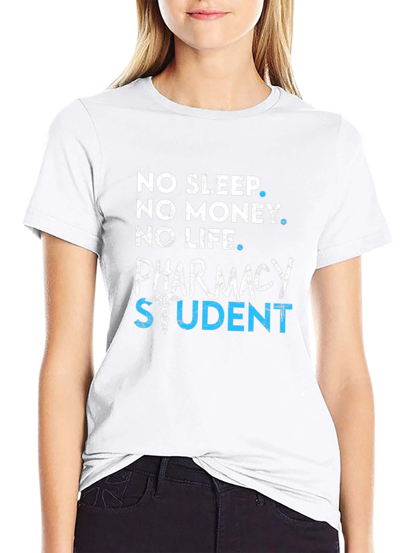 Pharmacy Student Graphic T-Shirt - No Sleep No Money