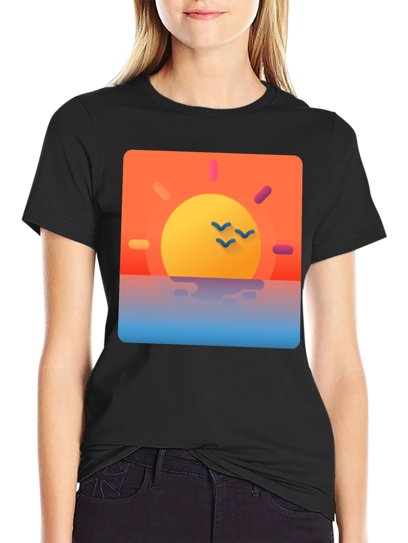 Sunset Graphic Tee - Cool Coastal Design