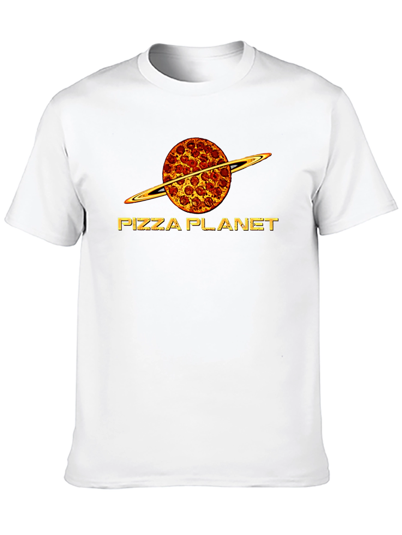 Pizza Planet Graphic T-Shirt - Black Cotton Blend
