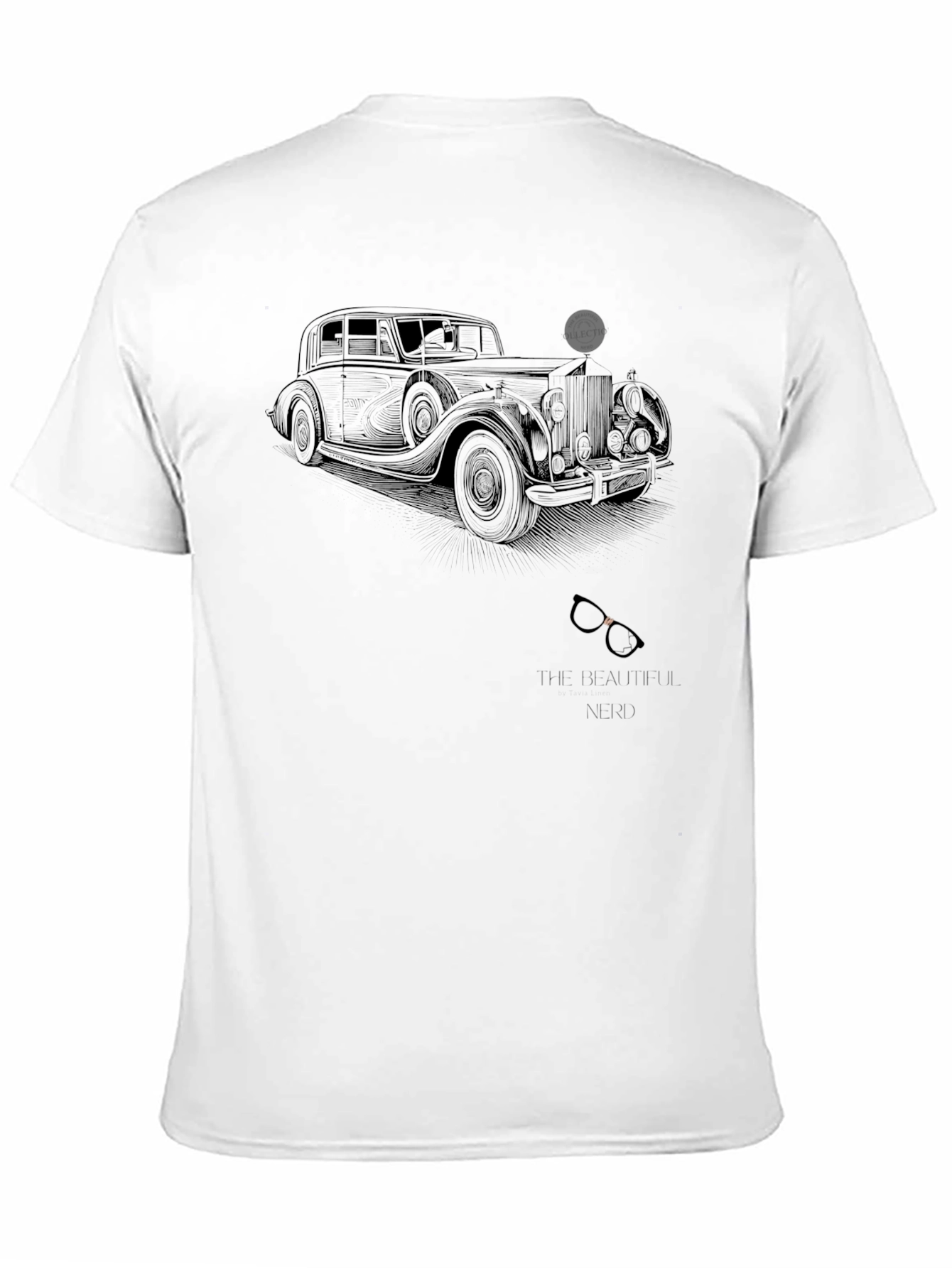 Classic Car & Spectacles Black T-Shirt