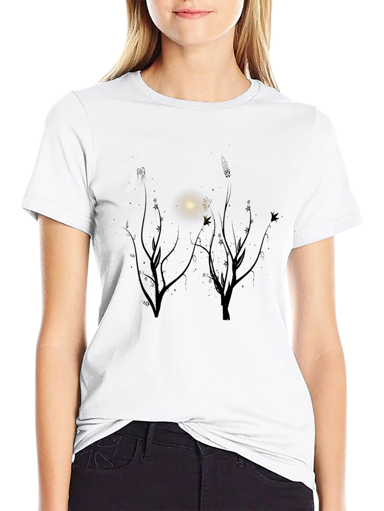 Nature Scene Black T-Shirt