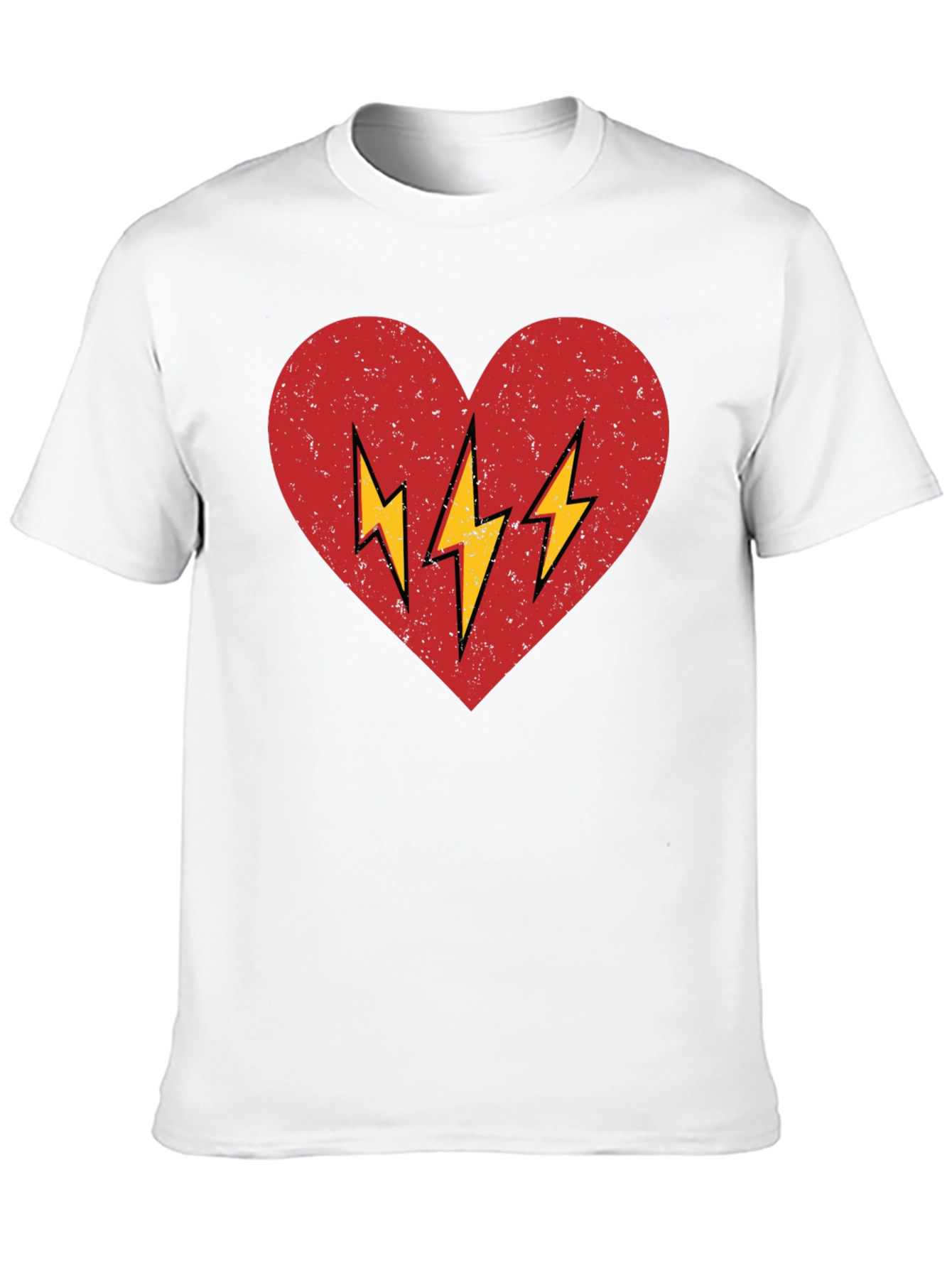 Heart with Lightning Bolt Graphic T-Shirt