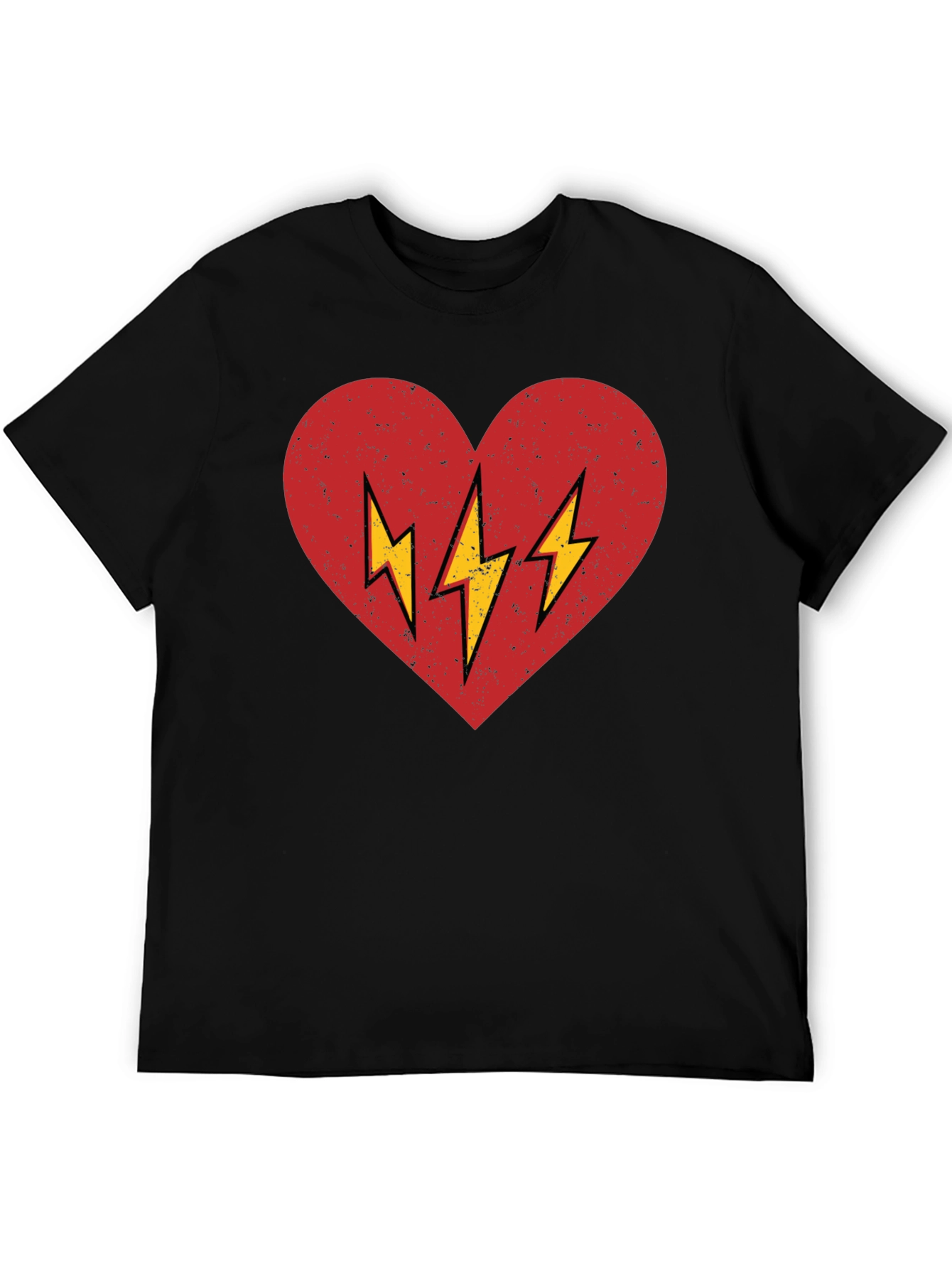 Heart with Lightning Bolt Graphic T-Shirt
