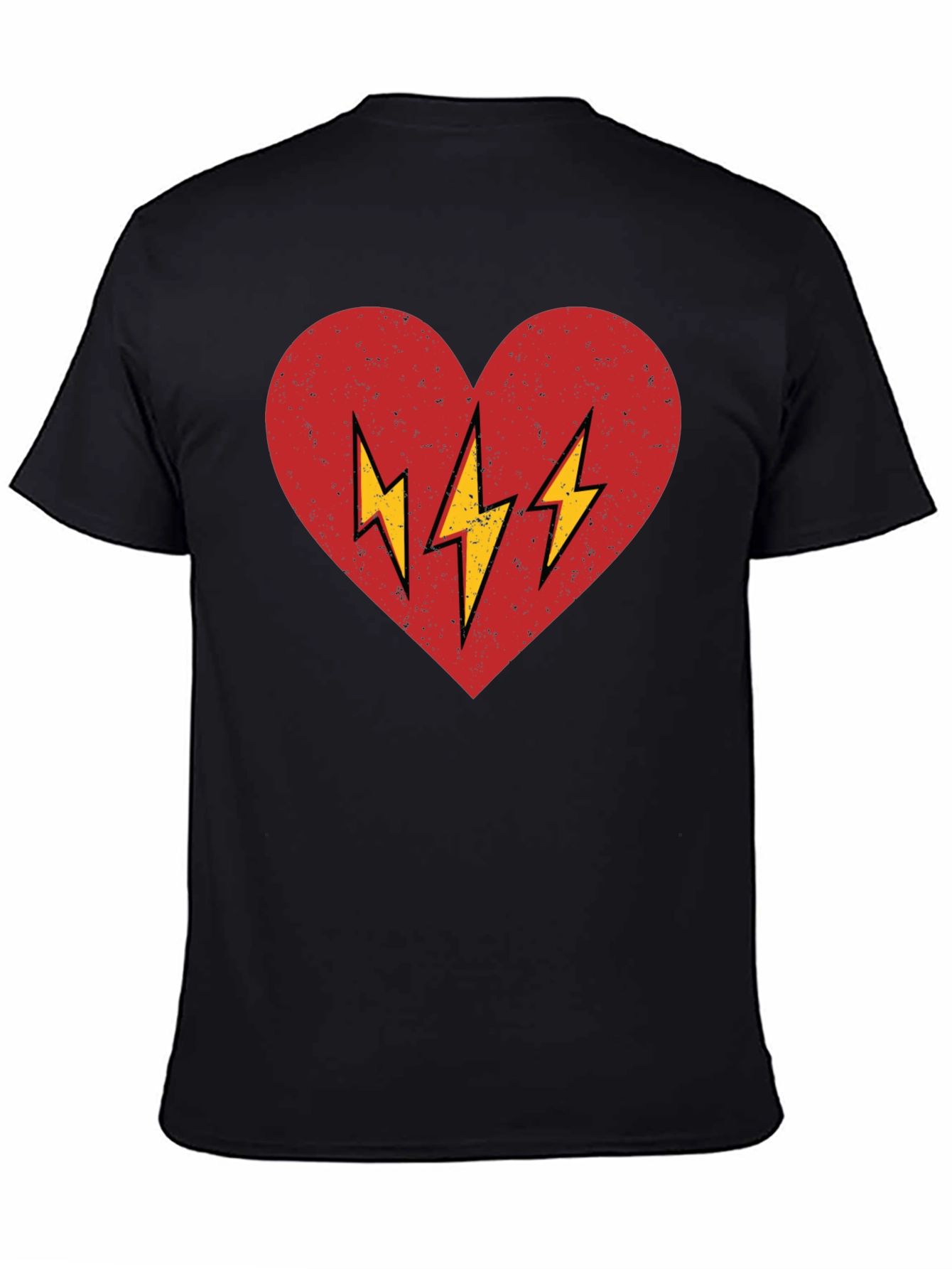 Heart with Lightning Bolt Graphic T-Shirt