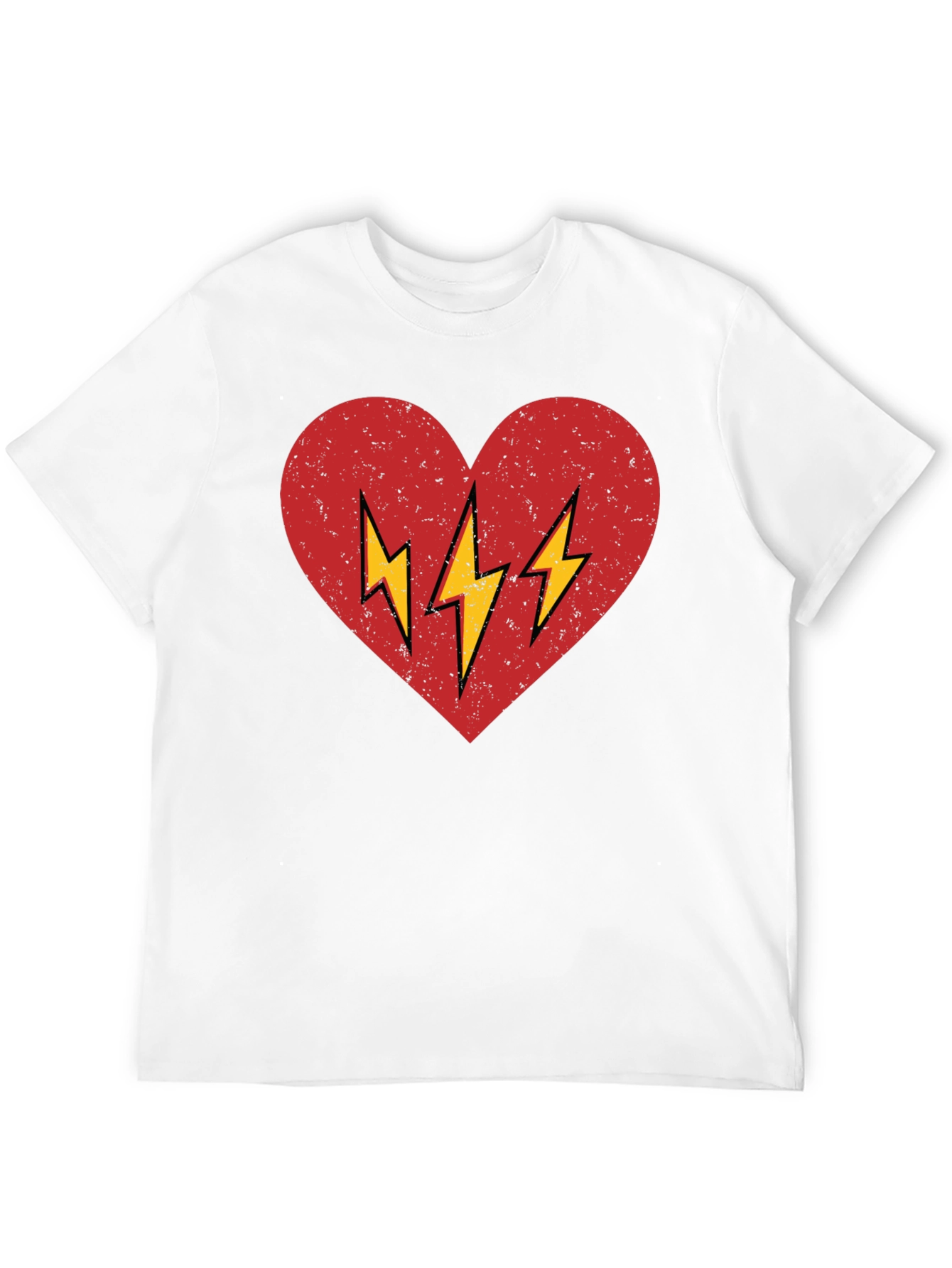 Heart with Lightning Bolt Graphic T-Shirt