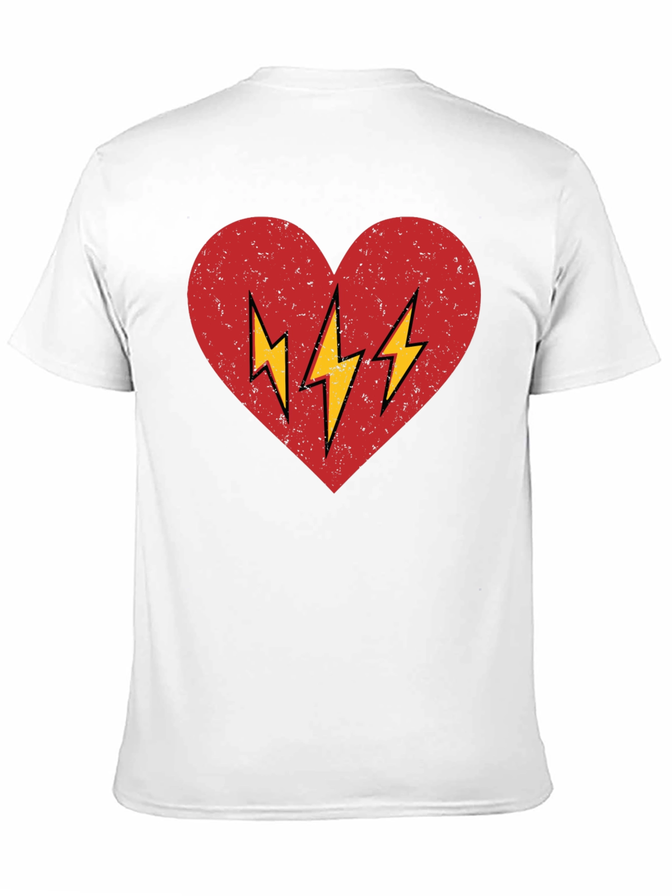 Heart with Lightning Bolt Graphic T-Shirt