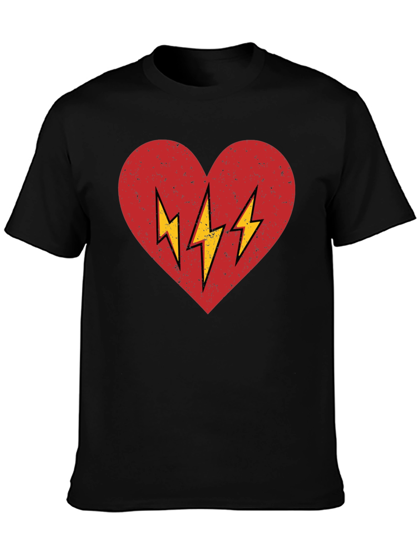 Heart with Lightning Bolt Graphic T-Shirt