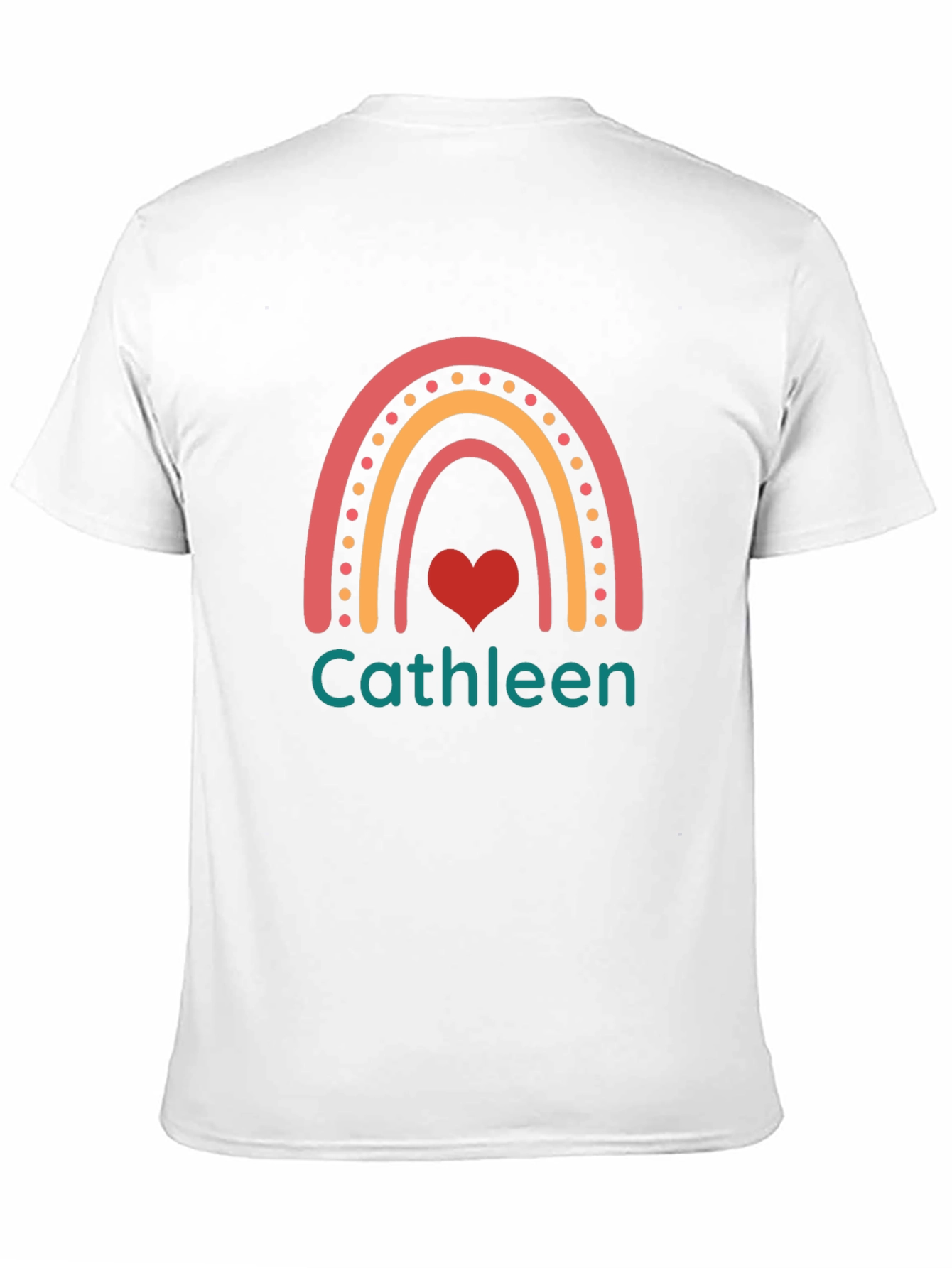 Cathleen Rainbow Heart Personalized T-Shirt