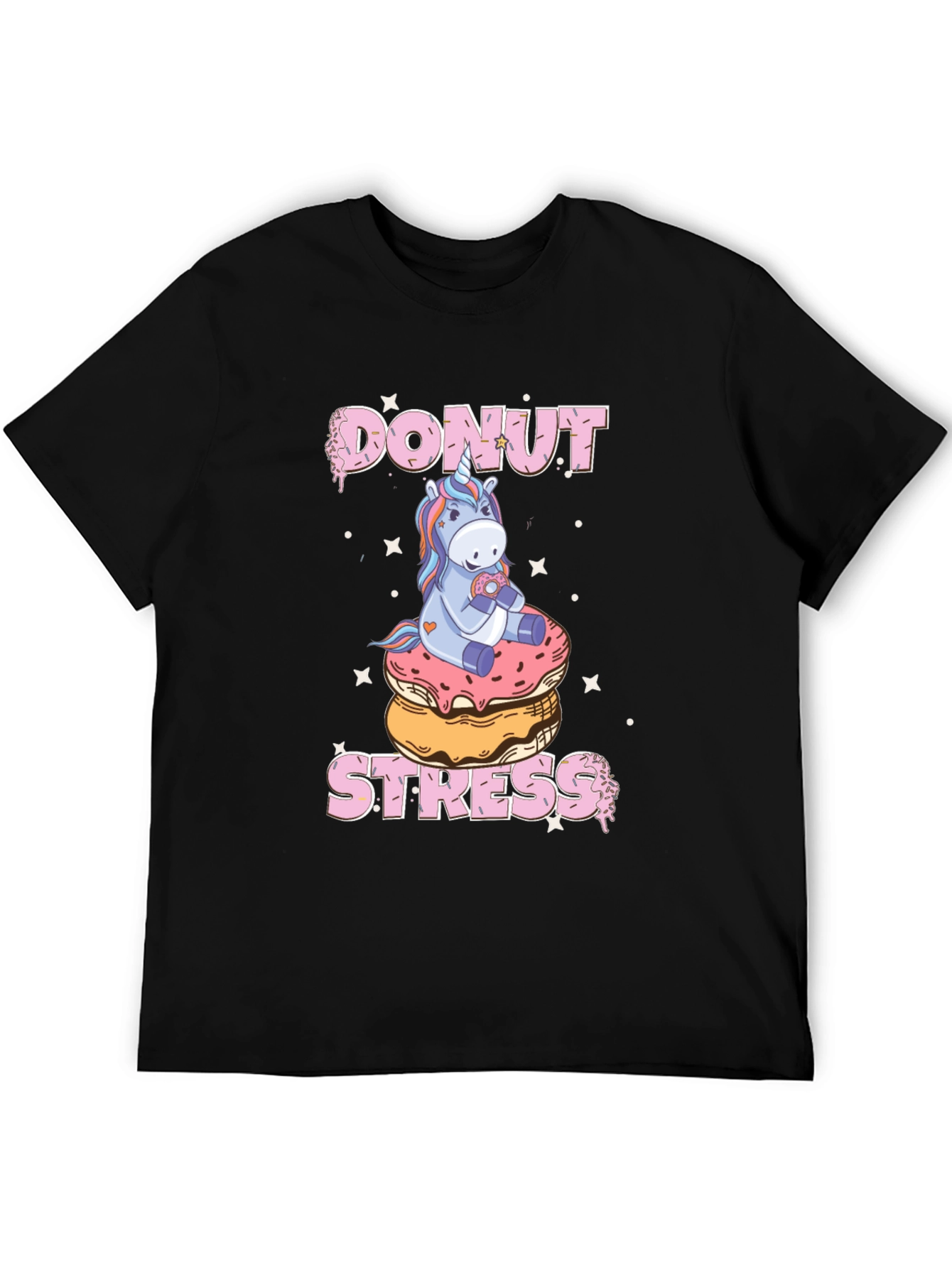 Donut Stress Unicorn Graphic T-Shirt