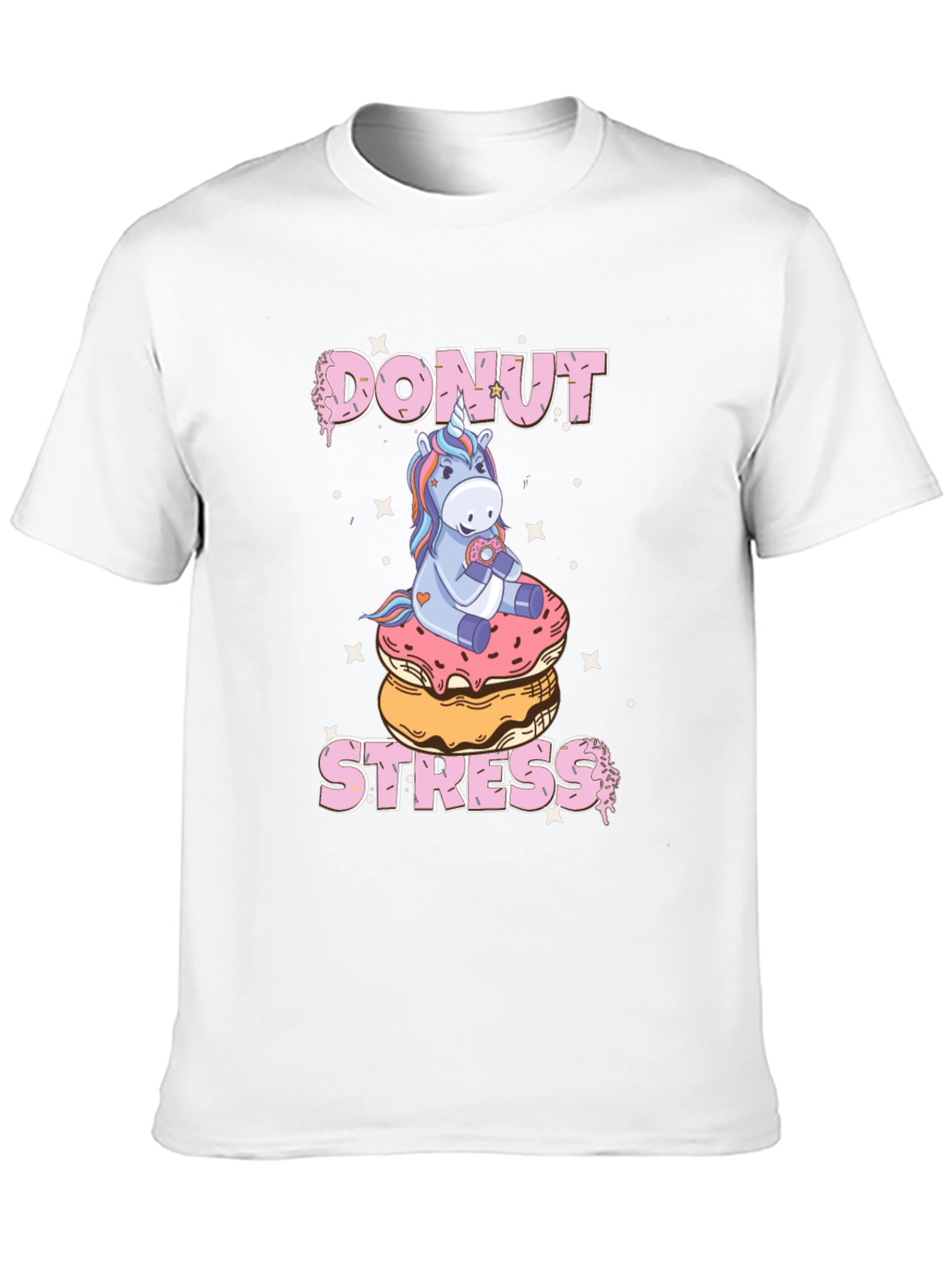 Donut Stress Unicorn Graphic T-Shirt