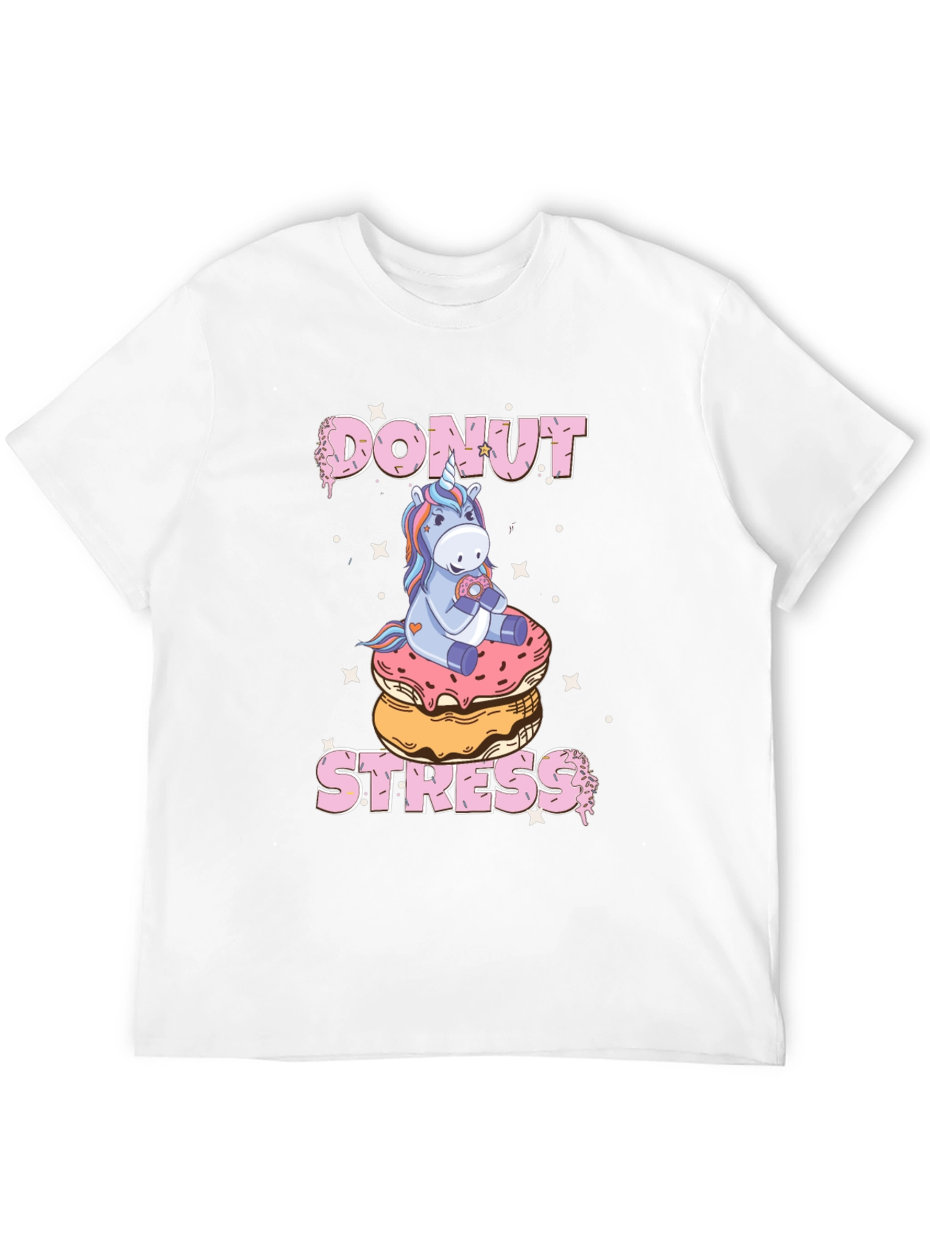 Donut Stress Unicorn Graphic T-Shirt