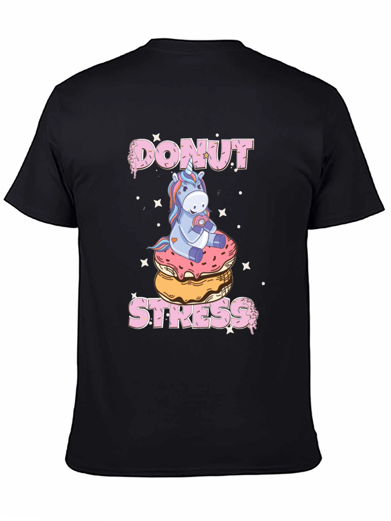 Donut Stress Unicorn Graphic T-Shirt