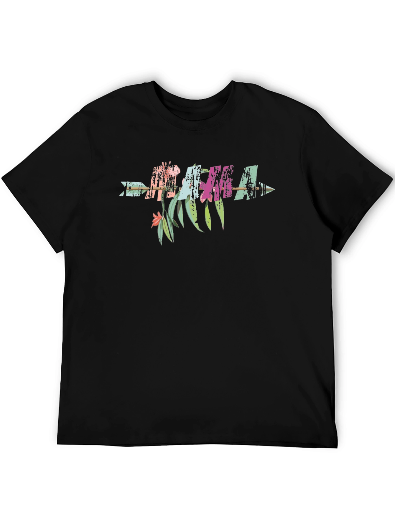 Aloha Floral Arrow Mens Graphic T-Shirt