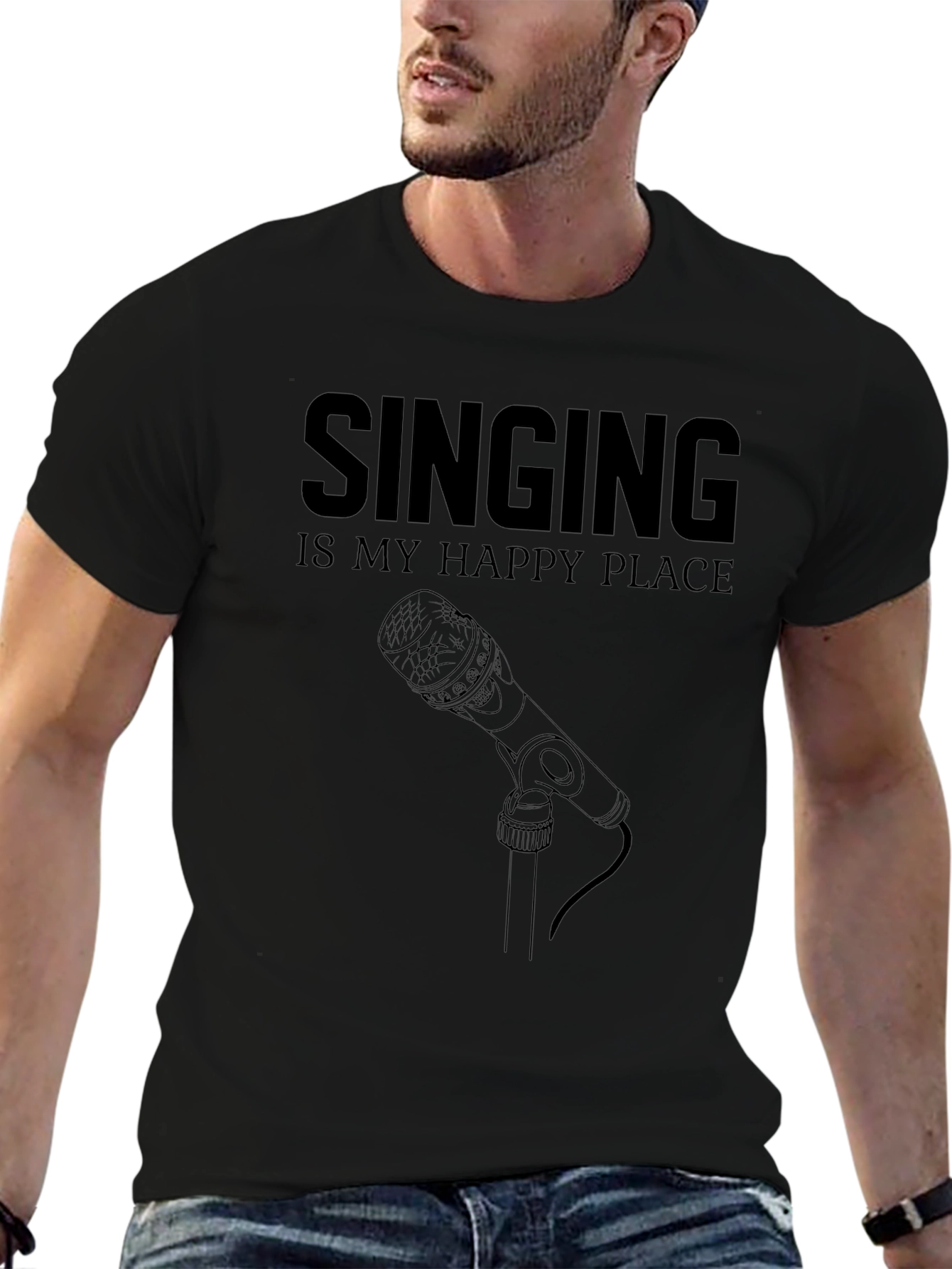 Singing is My Happy Place Graphic T-Shirt