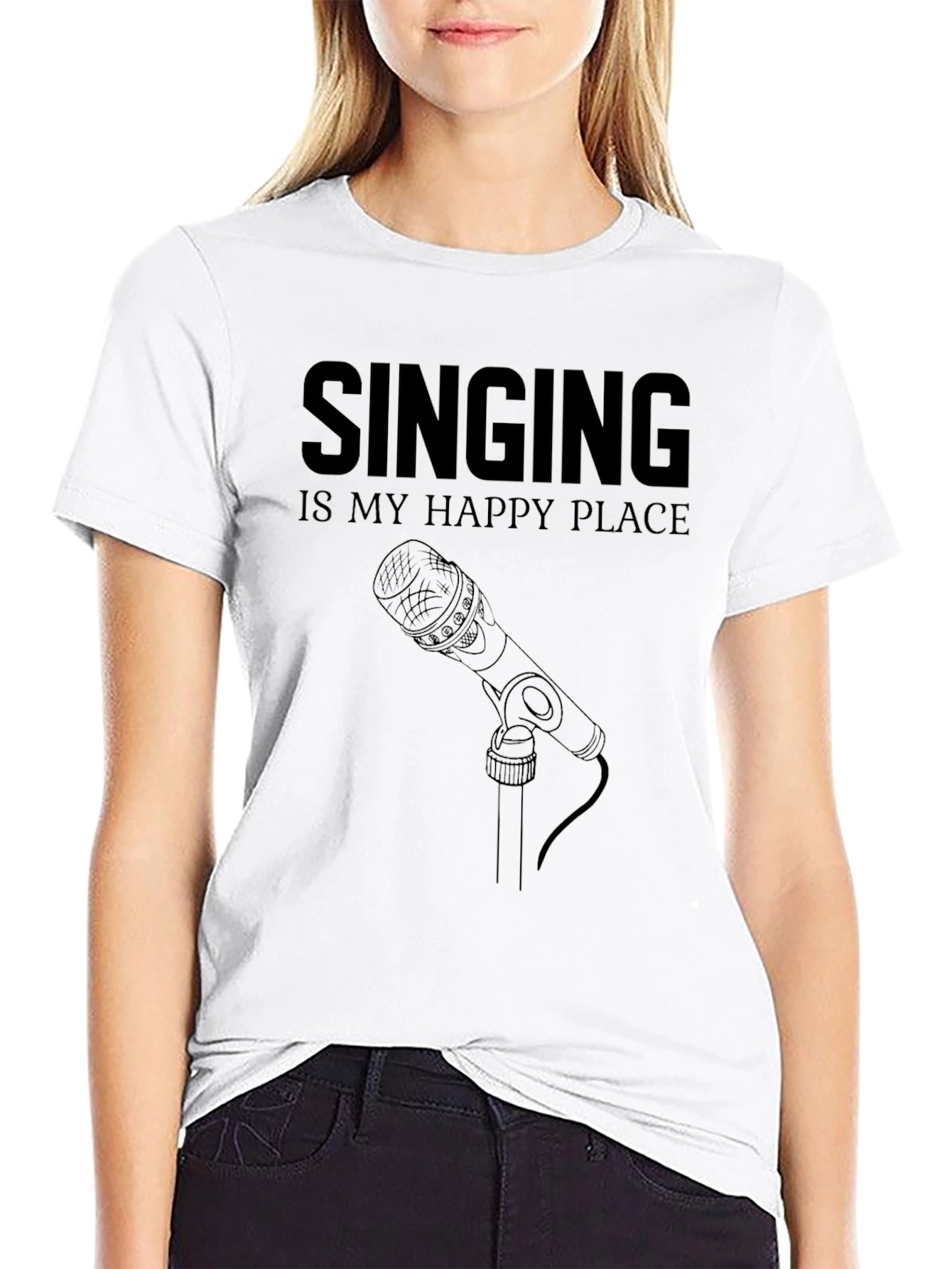 Singing is My Happy Place Graphic T-Shirt