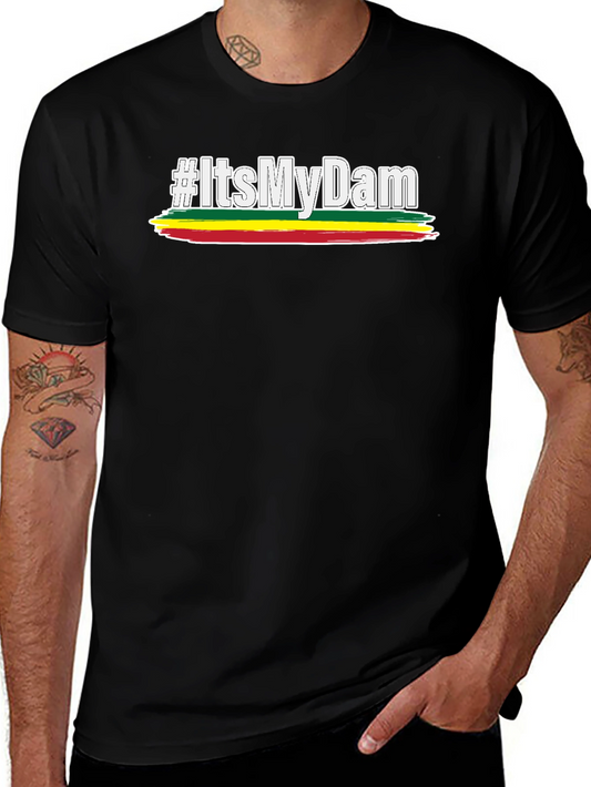 #ItsMyDam Graphic Tee - Reggae Colors Black T-Shirt